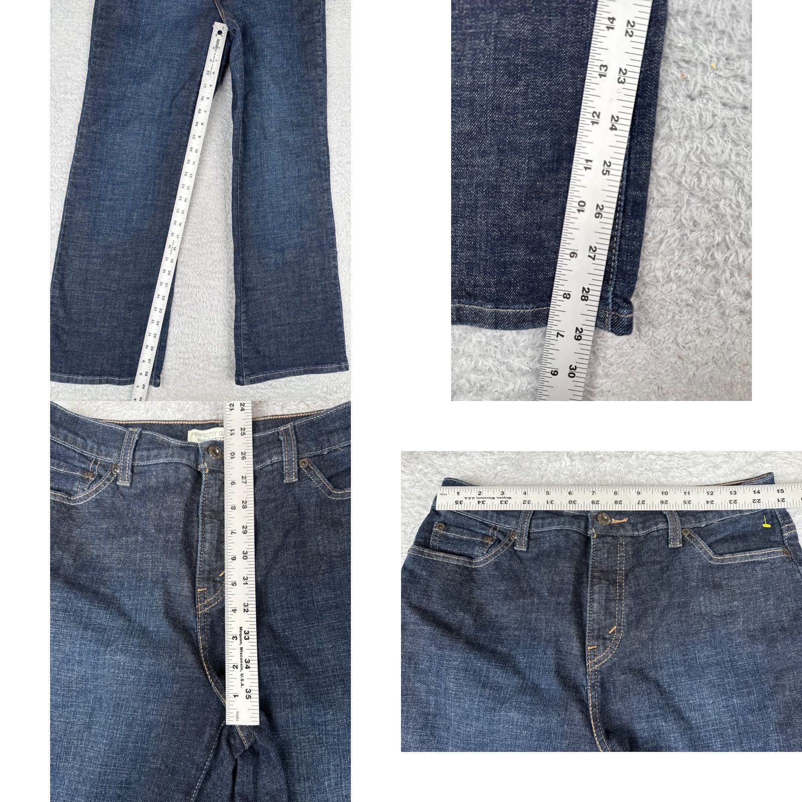 Levi's Levis Premium Jeans Womens 12 Blue Denim 512 Bootcut Perfectly Slimming 30x29 Size 34" / US 12 / IT 48 - 8 Thumbnail