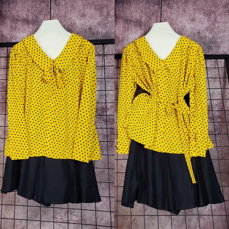Dior Dior Yellow Polka Dot Long Sleeve Shirt 0089 Size M / US 6-8 / IT 42-44 - 1 Thumbnail