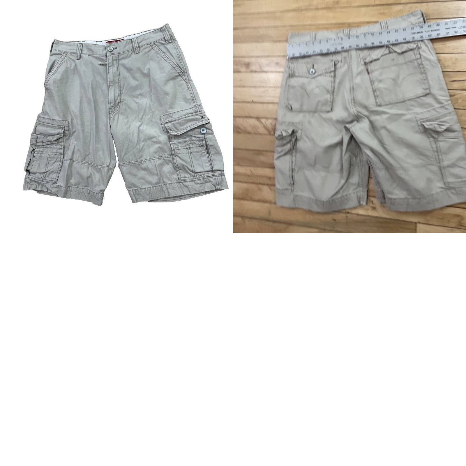 Levi's LEVI'S Cargo Shorts Men W36 Vtg Y2k Chunky Baggy Grunge Cream Cargo Bermuda 10' Size US 36 / EU 52 - 11 Thumbnail