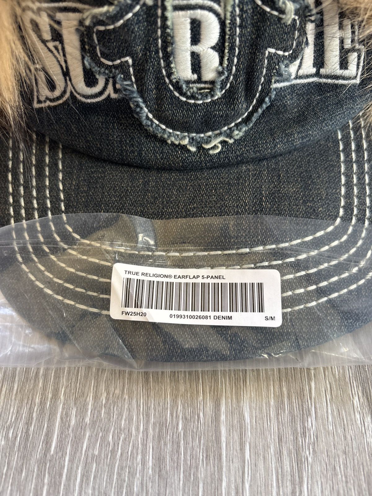 Supreme × True Religion Supreme True Religion Indigo Earflap Fur 5 Panel Hat FW25 Size ONE SIZE - 7 Thumbnail