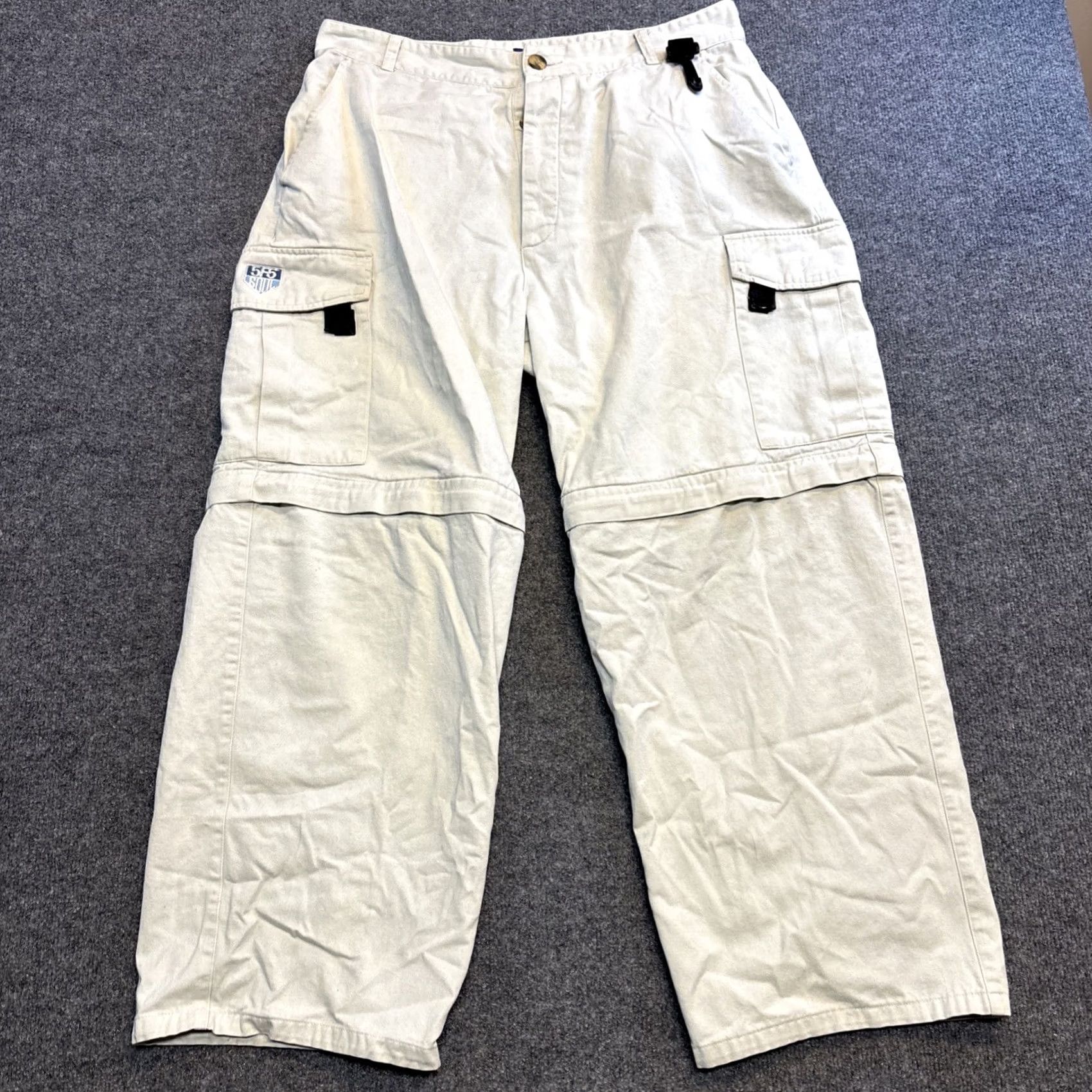 Vintage VINTAGE Triple 5 Soul Zip Away Convertible Cargo Pants Men’s 36 Tan Baggy Cargo Pocket 30 In Inseam Men Junior? Size US 36 / EU 52 - 2 Thumbnail