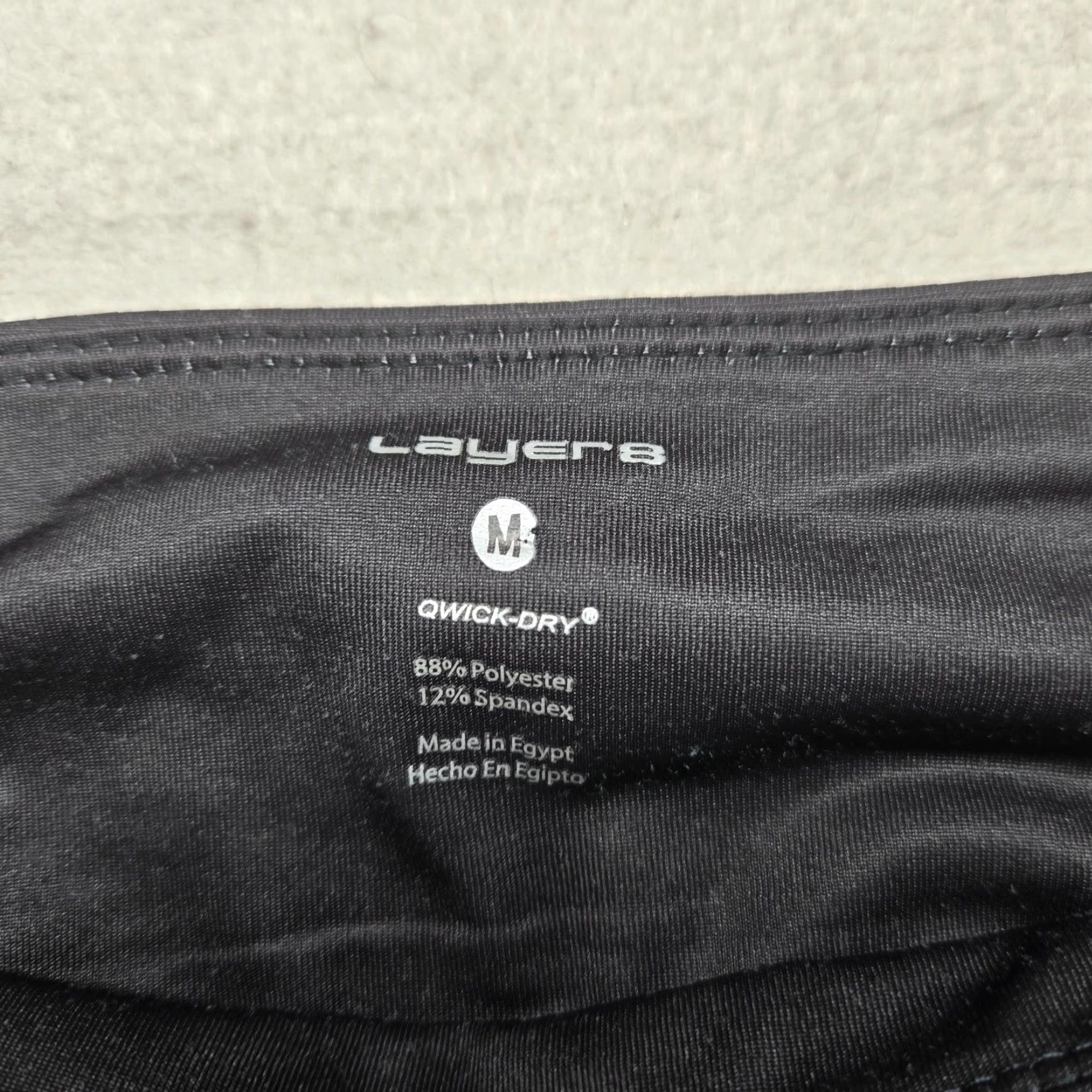 Layer 8 VINTAGE Layer 8 Qwick-Dry Workout Leggings Pants Women Adults Medium Black Geometric Activewear Size 32" / US 10 / IT 46 - 3 Thumbnail
