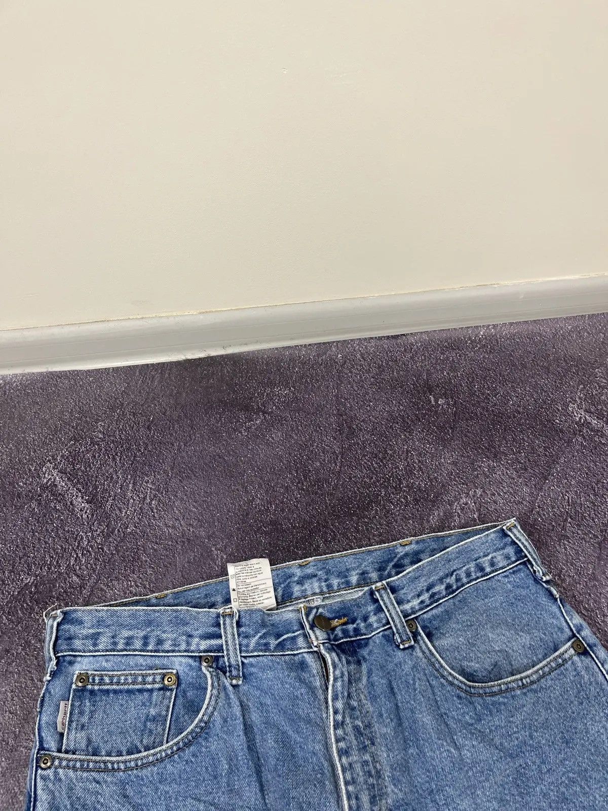 Carhartt Vintage 90s Carhartt Blue USA Work Hype Denim Jeans Size US 36 / EU 52 - 8 Thumbnail