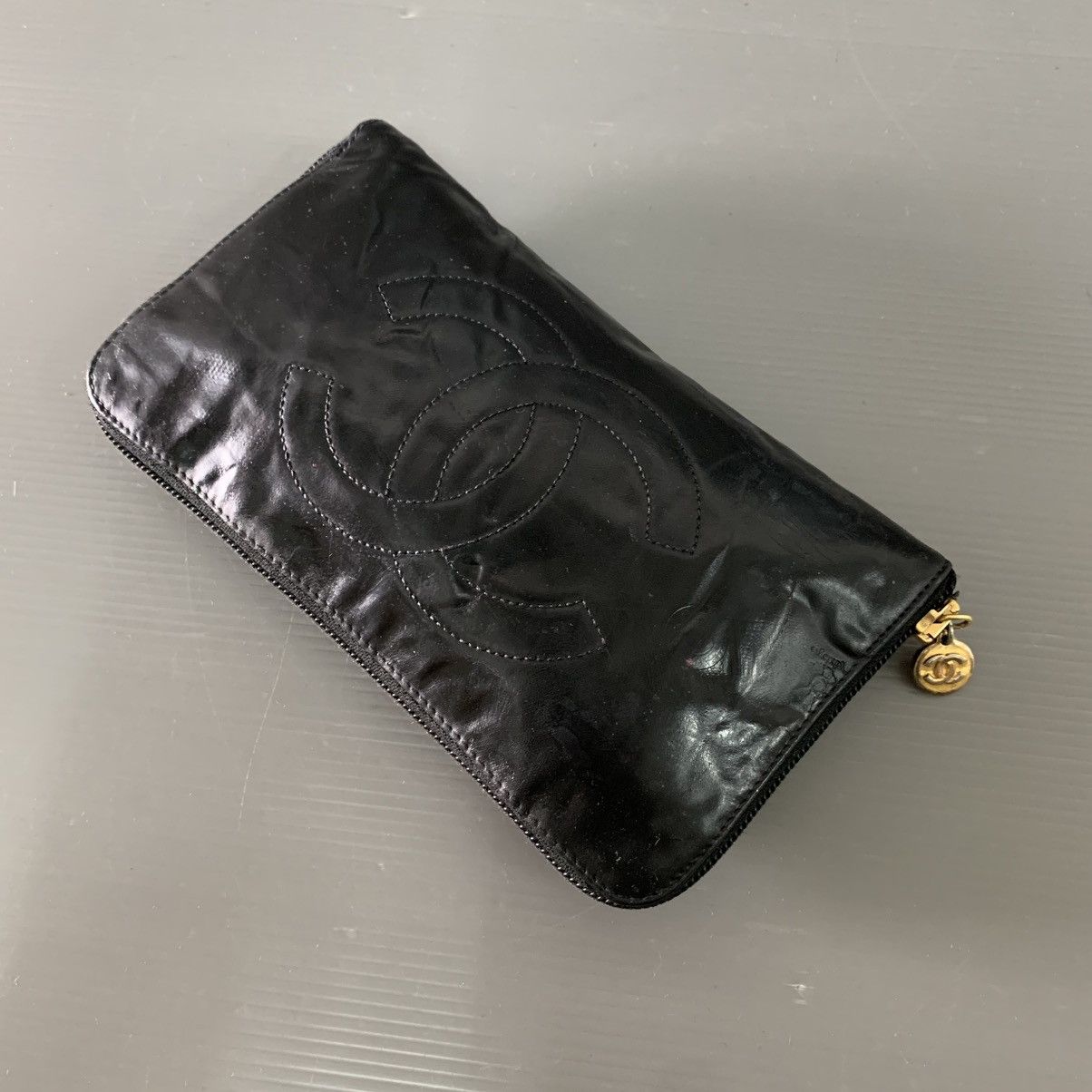 Chanel Chanel Vernis Black Leather Wallet Size ONE SIZE - 4 Thumbnail