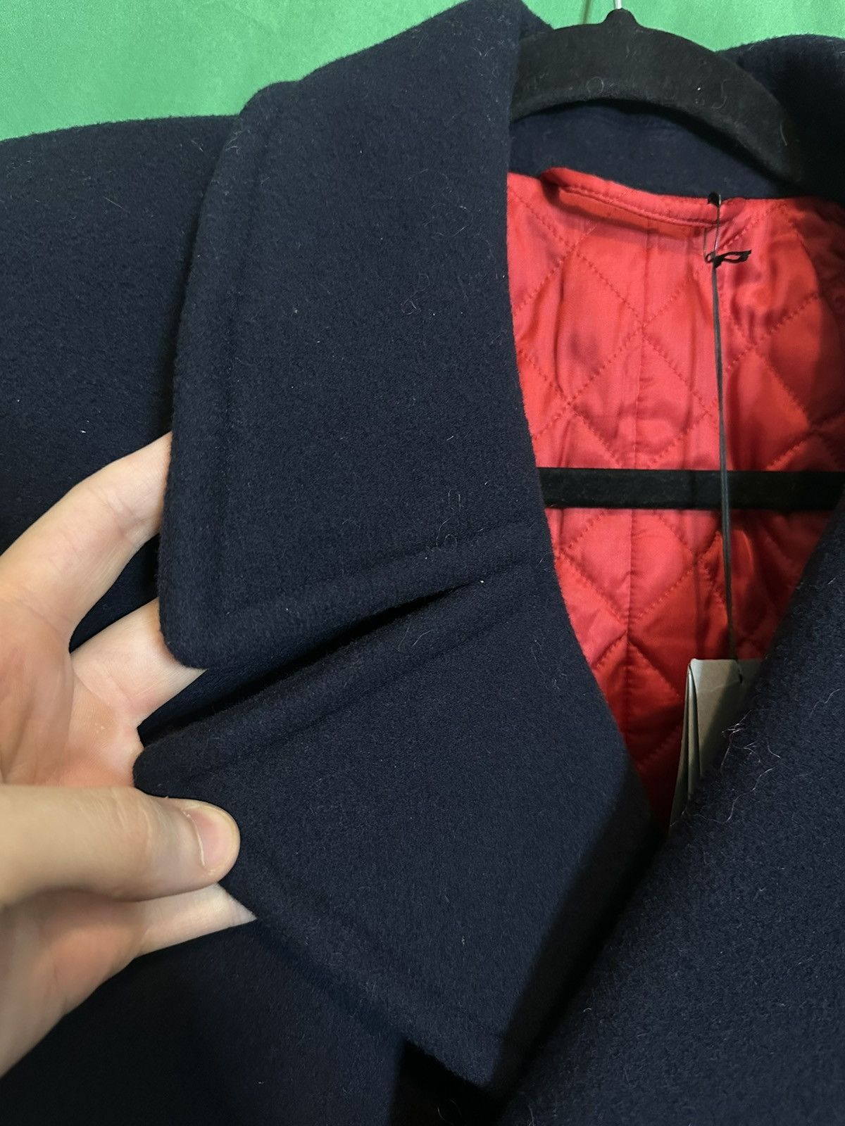 Balenciaga Padded shoulder cashmere + wool fleece 2019 peacoat NWT Size US S / EU 44-46 / 1 - 3 Thumbnail