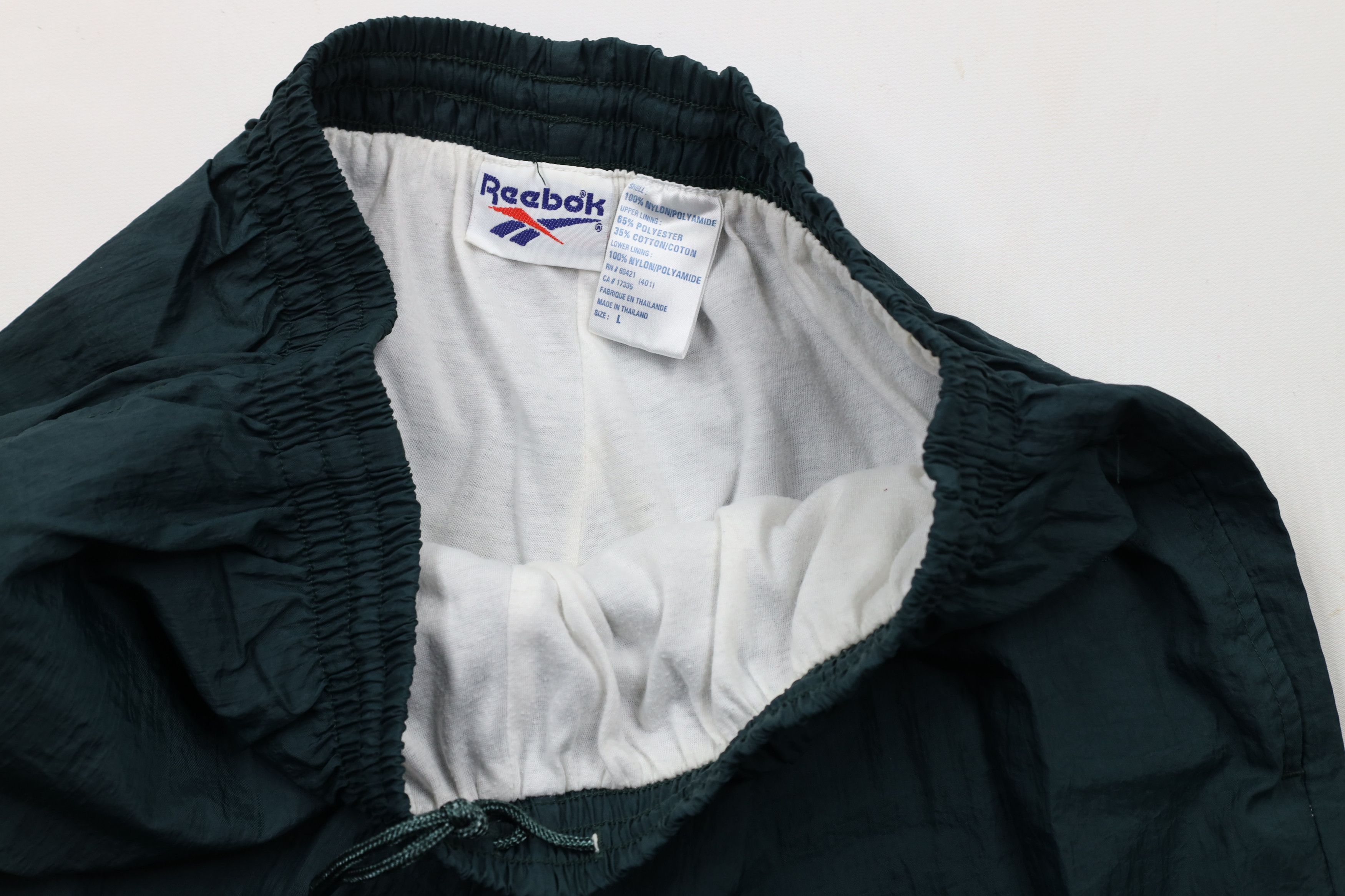 Reebok × Vintage Vintage 90s Reebok Lined Windbreaker Joggers Pants Green Size US 36 / EU 52 - 8 Thumbnail