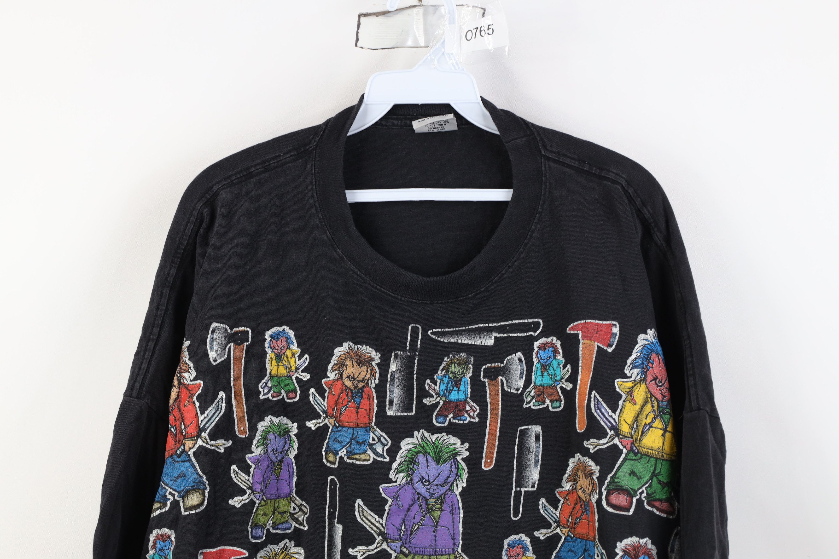 Vintage Vintage 90s Y2K Chucky Doll Short Sleeve T-Shirt Black Size US XXL / EU 58 / 5 - 2 Thumbnail