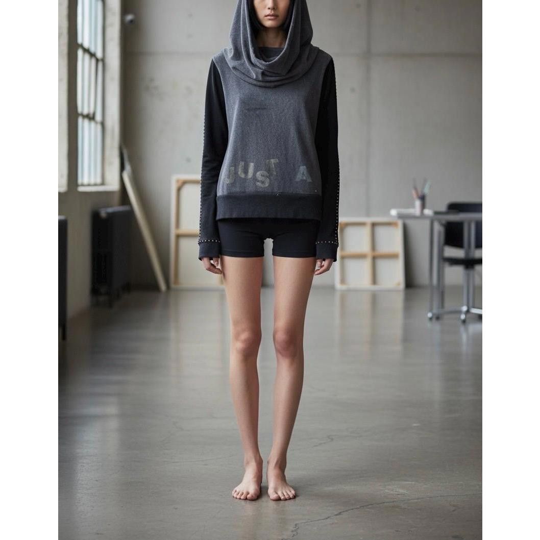Other The Cop Copine 2 Piece Set: Draped Hoodie and Turtleck Size ONE SIZE - 4 Thumbnail
