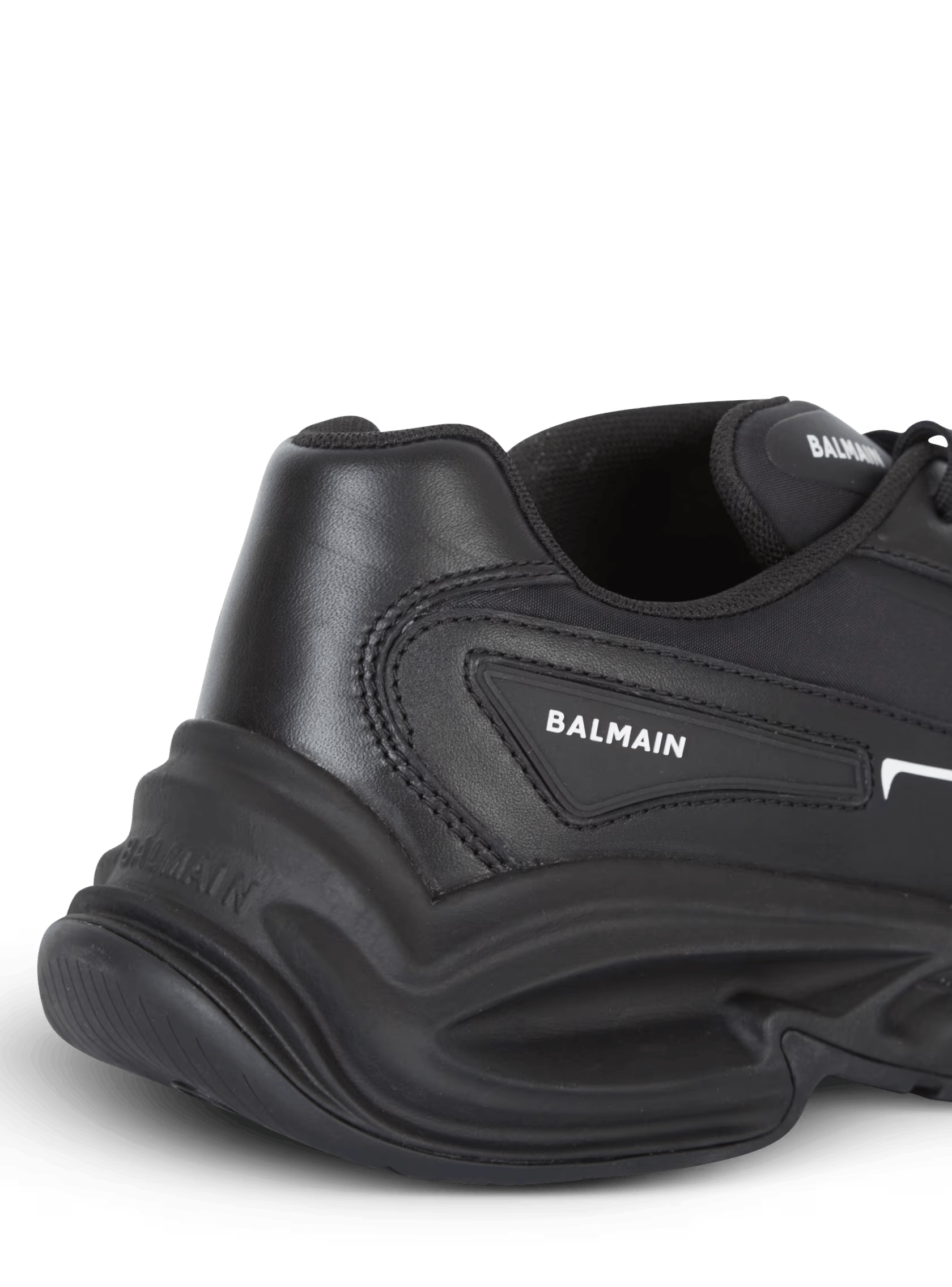 Balmain o1s1wg110325 Run-Row Low-Top Sneakers in Black Size US 10 / EU 43 - 7 Thumbnail