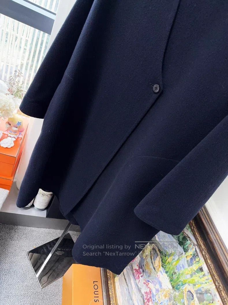 Hermes Hermes Navy blue cashmere mid-length coat Size XS / US 0-2 / IT 36-38 - 3 Thumbnail