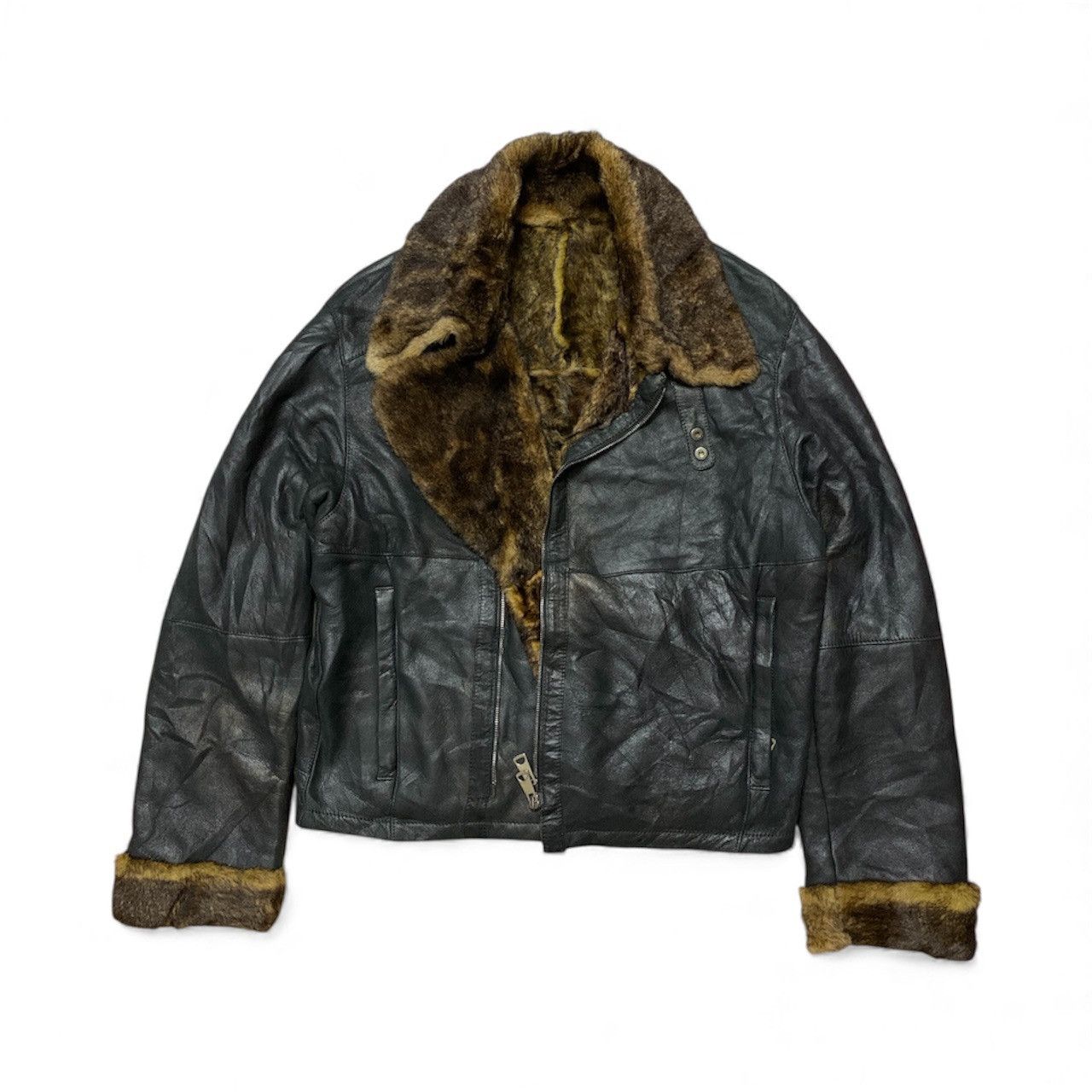Giorgio Armani Vintage GIORGIO ARMANI LEATHER RYDERS SHEARLING Size US M / EU 48-50 / 2 - 3 Thumbnail