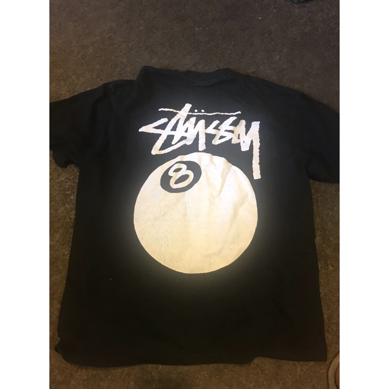 Bally VINTAGE Stussy 8 Ball Logo T-Shirt Black Short Sleeve M Men Crew Neck Shirt 90s Size US M / EU 48-50 / 2 - 4 Thumbnail