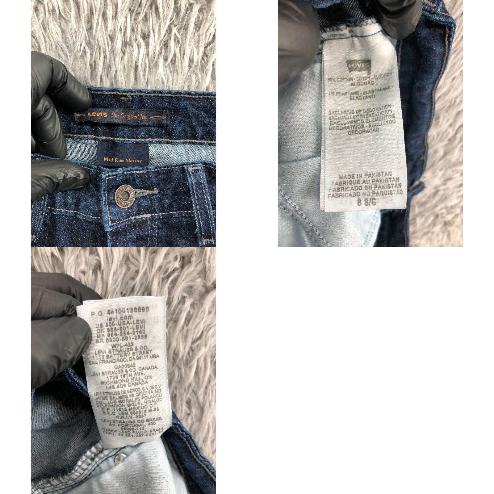 Levi's Levi's Jeans Skinny Womens Size 8 Dark Wash Blue Mid Rise 5-Pocket Denim Size 30" / US 8 / IT 44 - 9 Thumbnail