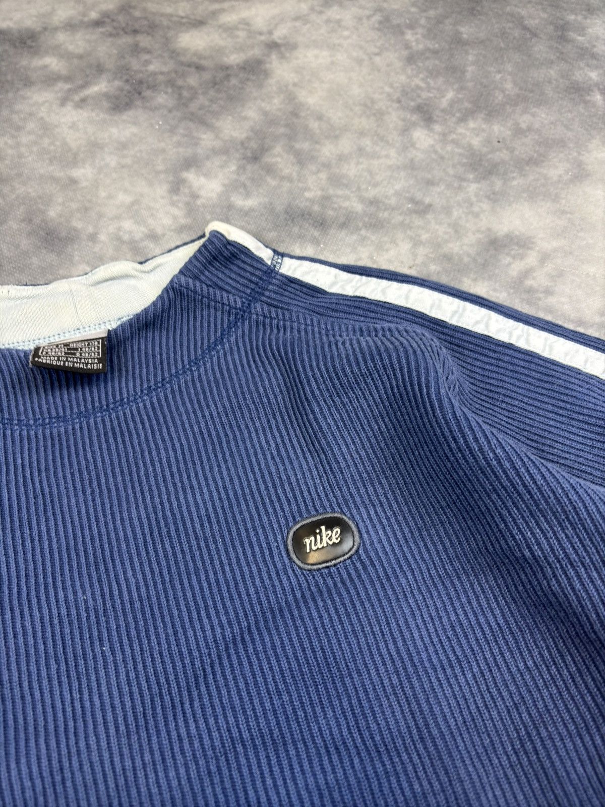 Nike Vintage Y2K Nike Small Swoosh Logo Ribbed Sweatshirt Size US M / EU 48-50 / 2 - 2 Thumbnail