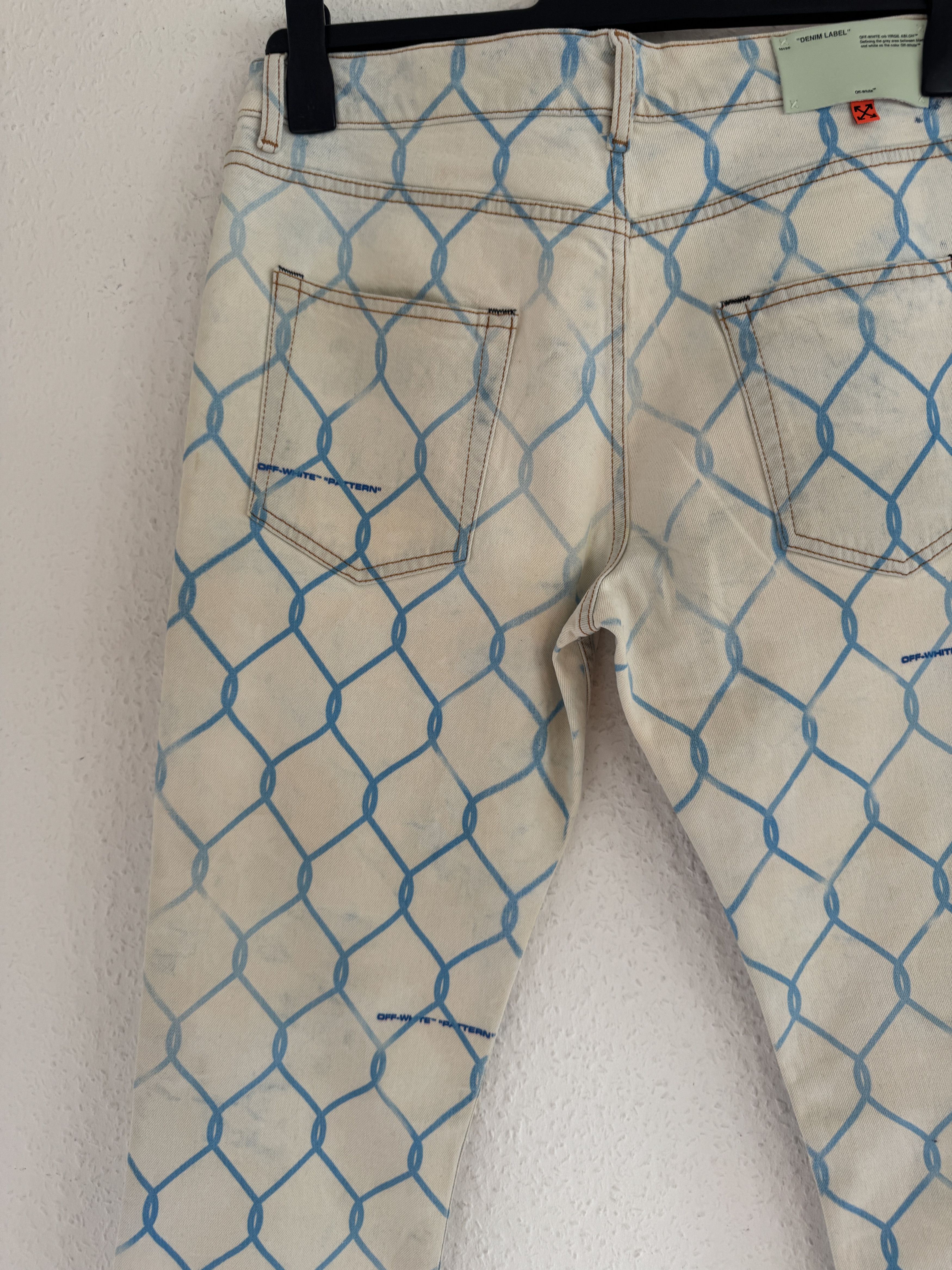 Off-White Flared fence-print jeans Size US 34 / EU 50 - 13 Thumbnail
