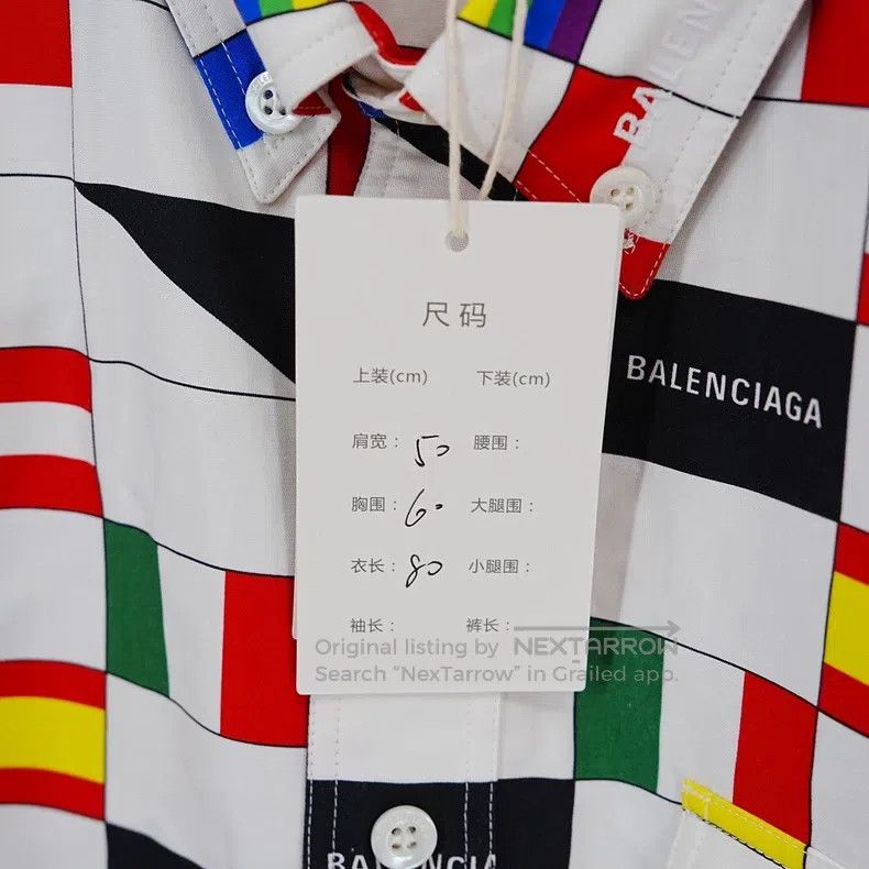 Balenciaga Balenciaga Flag print short-sleeve shirt Size XS / US 0-2 / IT 36-38 - 6 Thumbnail
