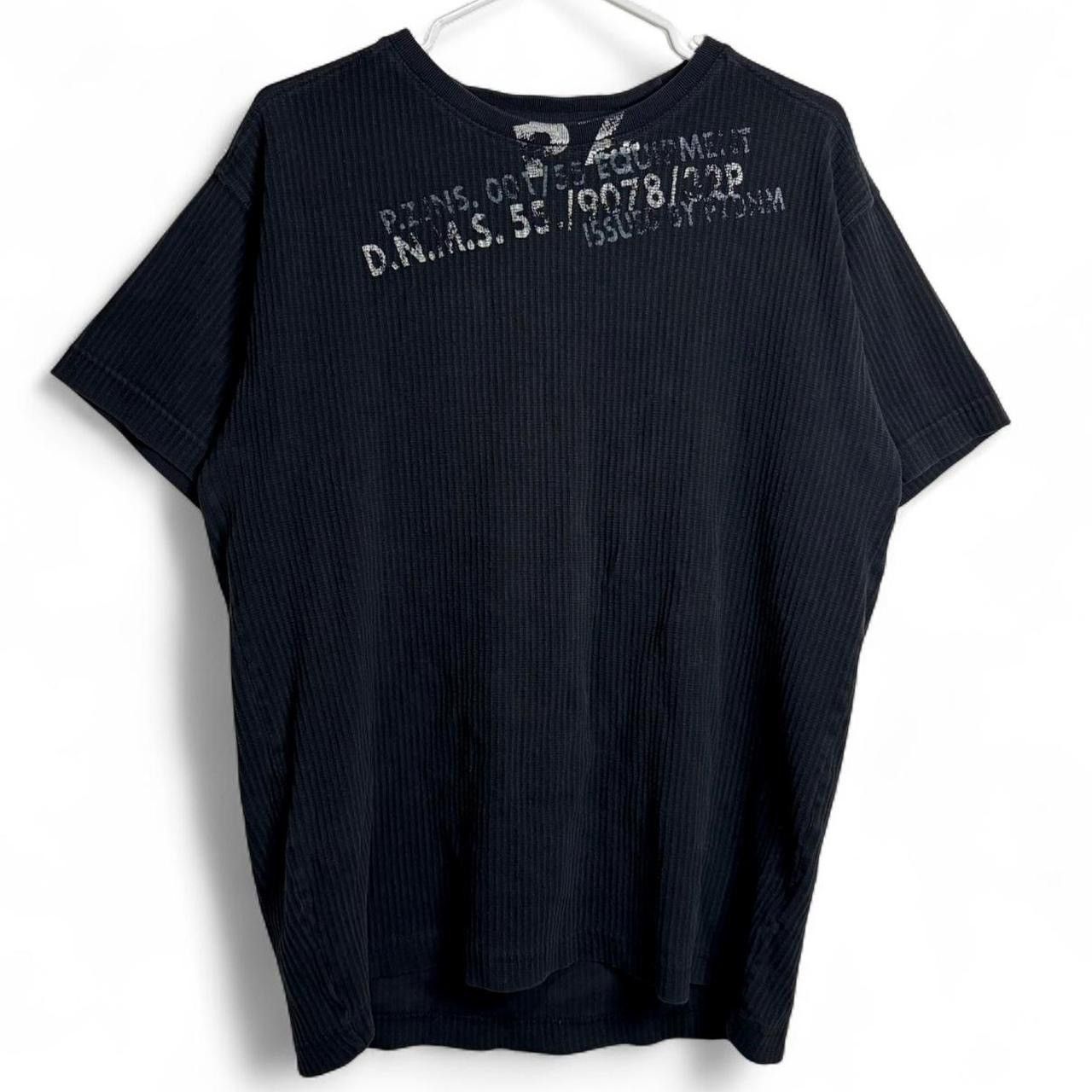 Point Zero Vintage Y2K Point Zero Black Ribbed Graphic Tee Size US XL / EU 56 / 4 - 1 Thumbnail