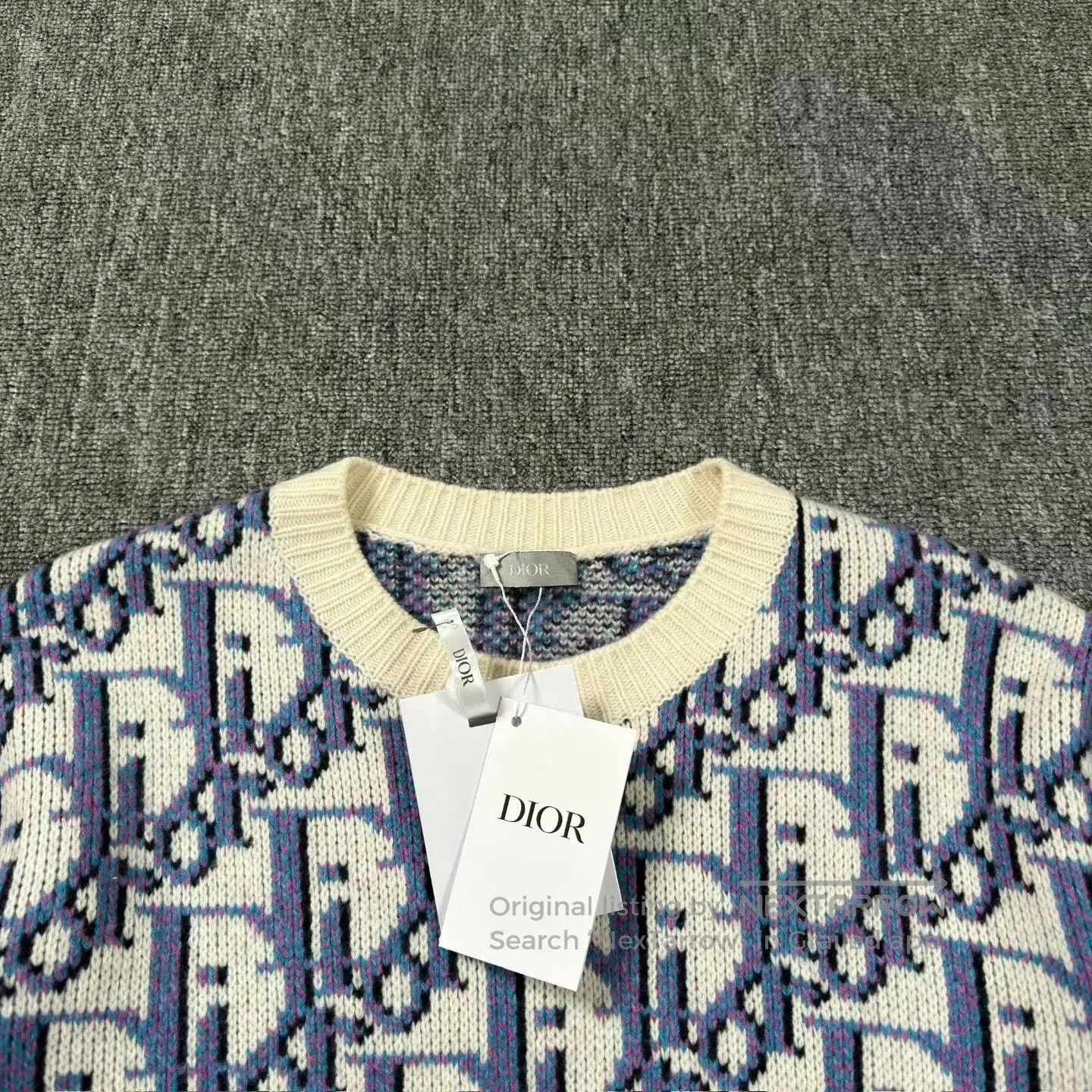 Dior dior stussy collaboration blue printed sweater. Size US L / EU 52-54 / 3 - 3 Thumbnail