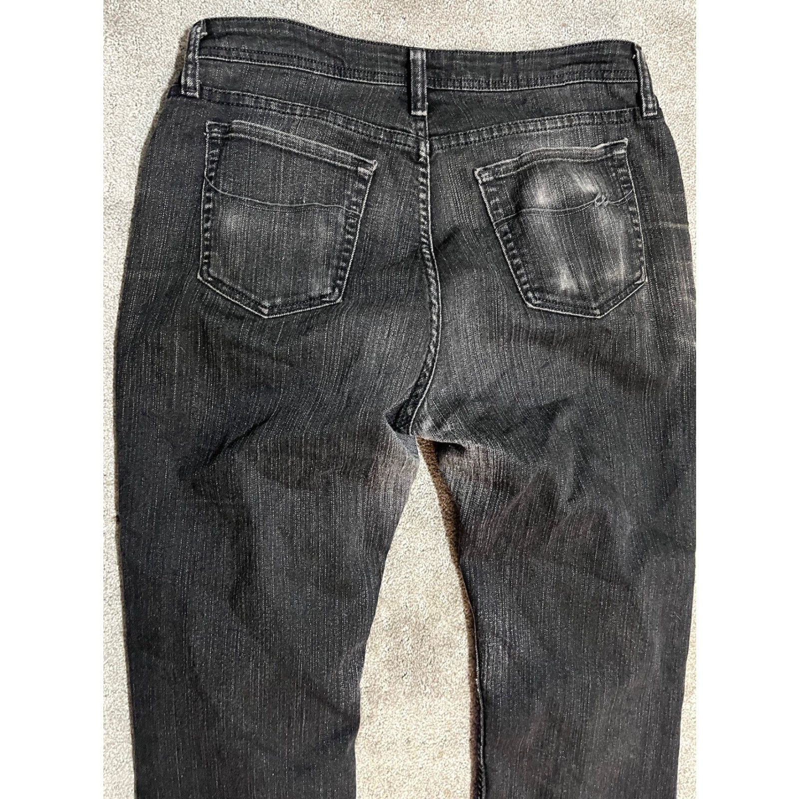Wrangler VINTAGE Wrangler Jeans Black Distressed Straight 12P Petite Womens Size 34" / US 12 / IT 48 - 4 Thumbnail