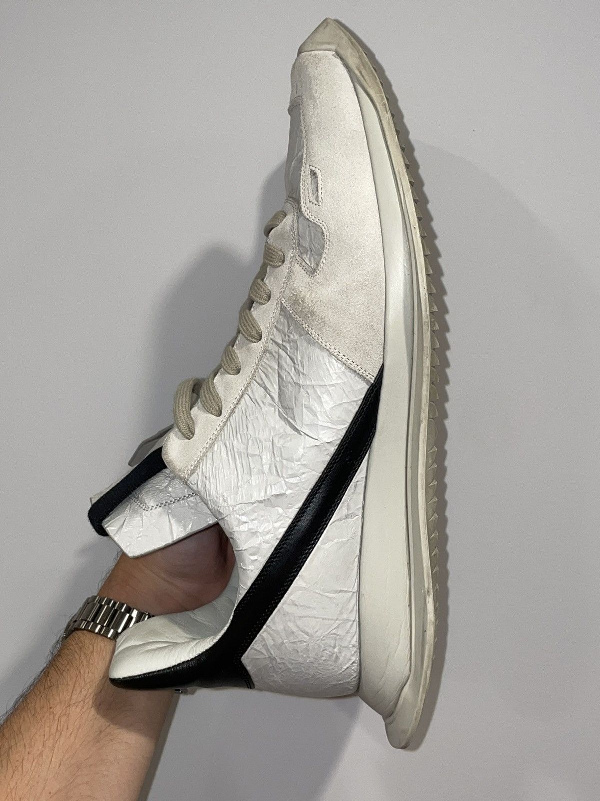Rick Owens Rick Owens Off-White Phleg Runner Sneakers Size US 12 / EU 45 - 8 Thumbnail