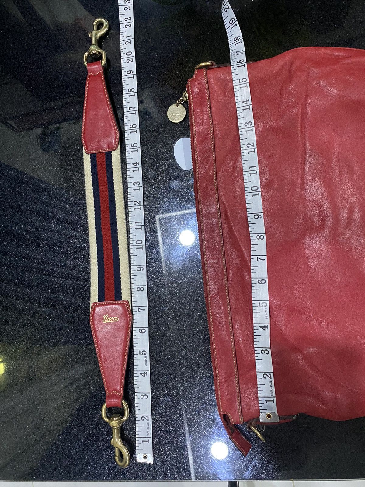 Gucci × Vintage Vintage Gucci Web Hobo Bag Size ONE SIZE - 18 Thumbnail