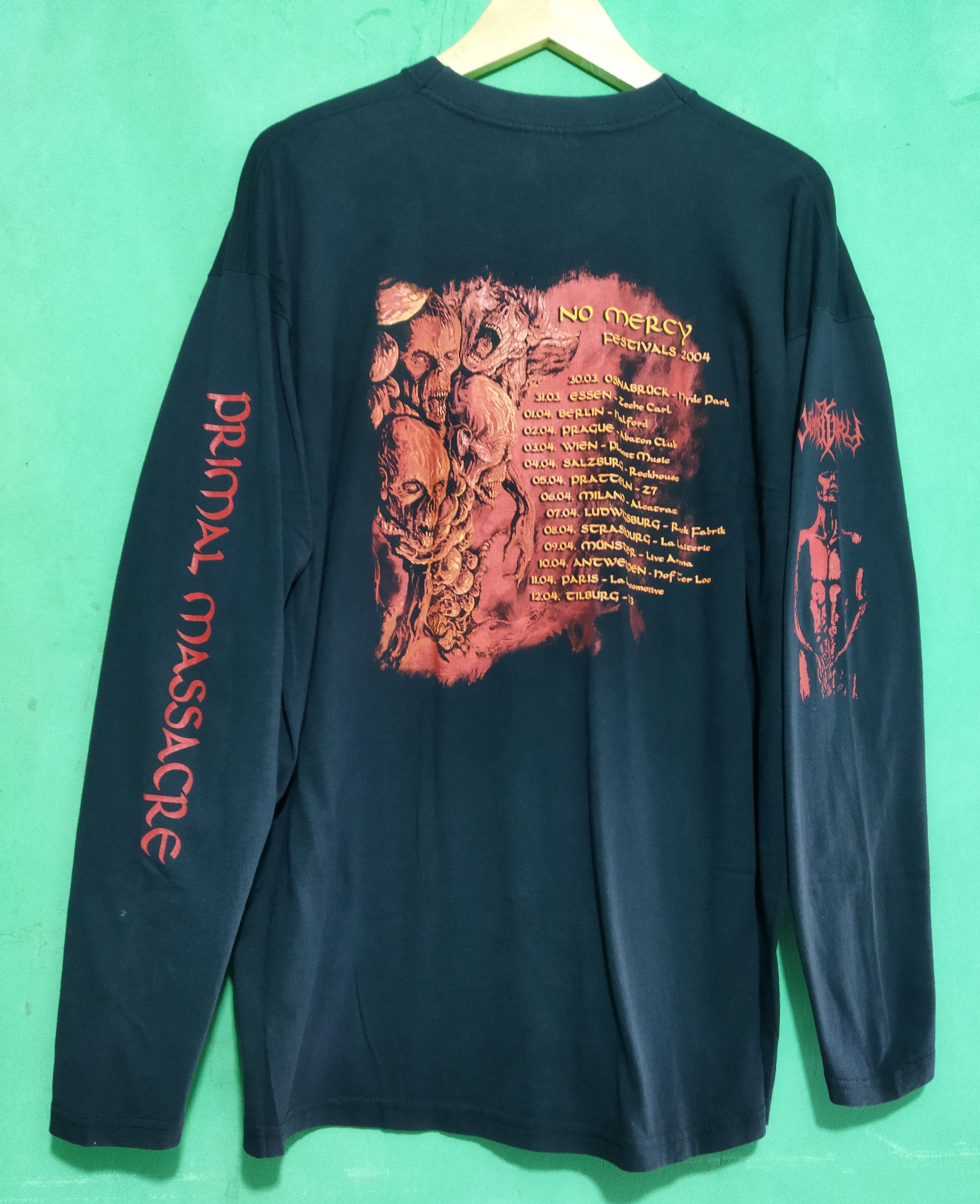 Band Tees Vintage Vomitory No Mercy Festivals 2004 LS 4 side rare Size US XL / EU 56 / 4 - 2 Thumbnail