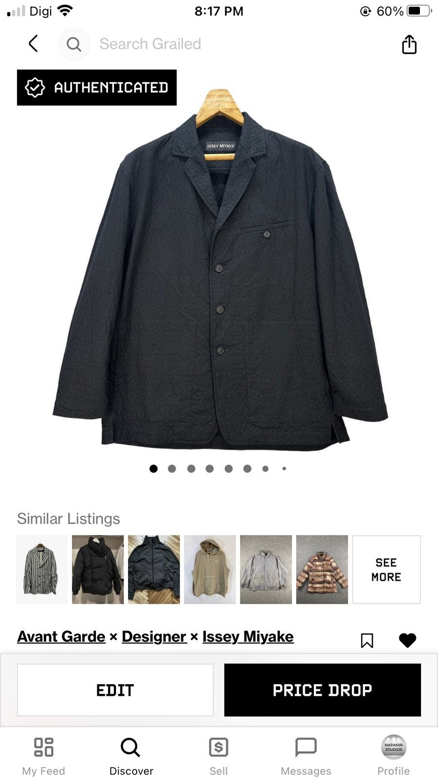 Issey Miyake Vintage 90's Issey Miyake Cotton Casual Jacket #9200-69 Size US M / EU 48-50 / 2 - 11 Thumbnail