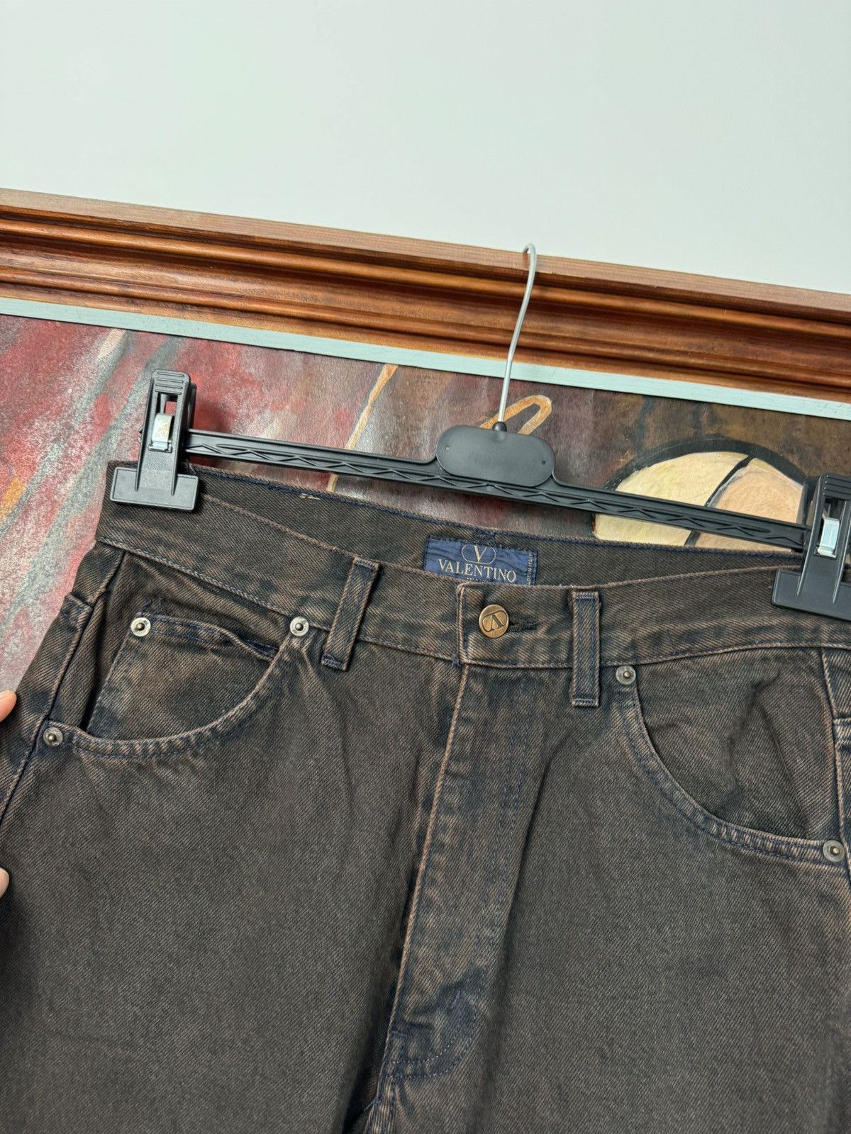 Valentino Vintage VALENTINO Jeans Denim 90s Washed Brown Pant Luxury Size US 32 / EU 48 - 4 Thumbnail