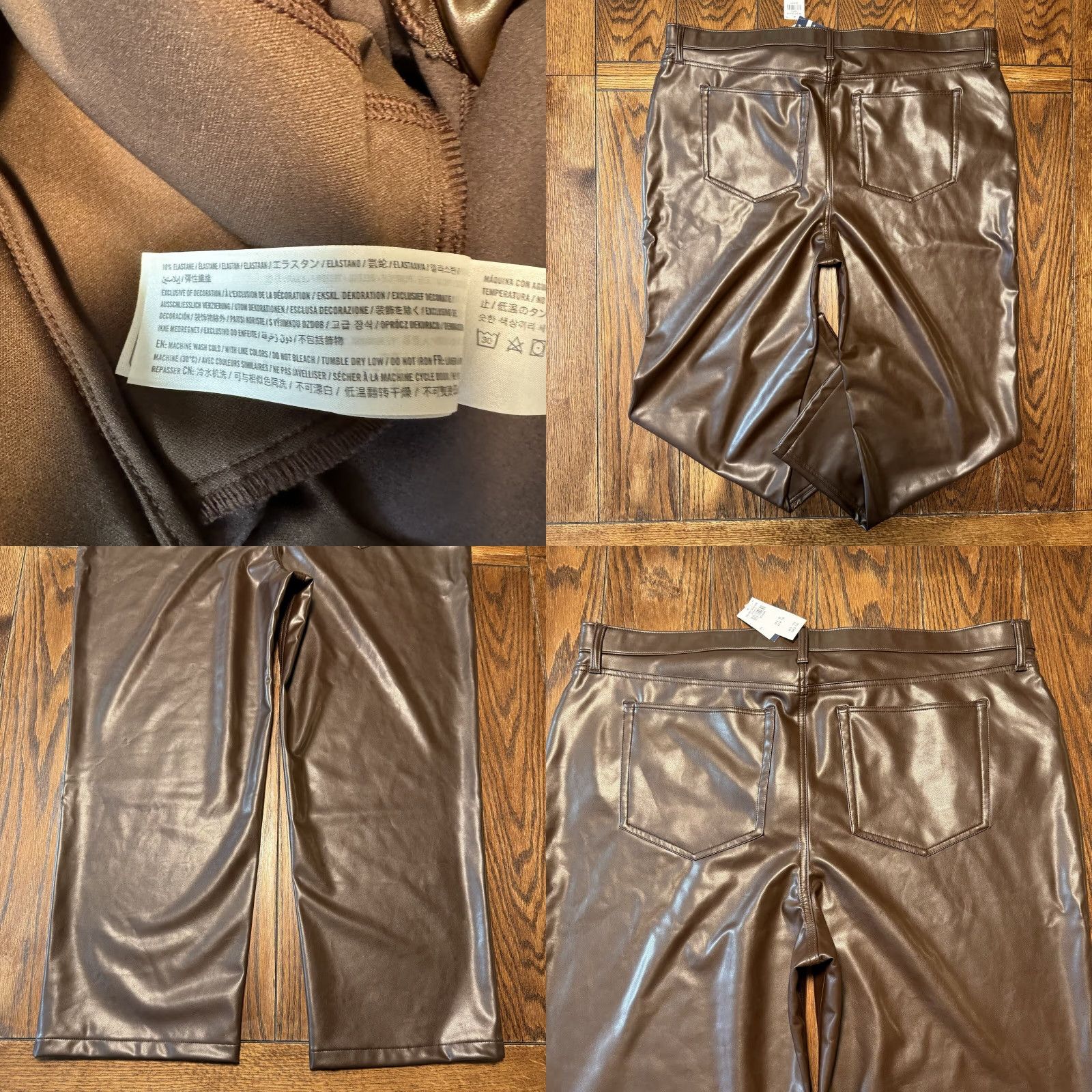 Abercrombie & Fitch VINTAGE Abercrombie & Fitch Faux Leather Women’s 36 High Rise 90’s Straight Jeans Womens Girls Size ONE SIZE - 8 Thumbnail