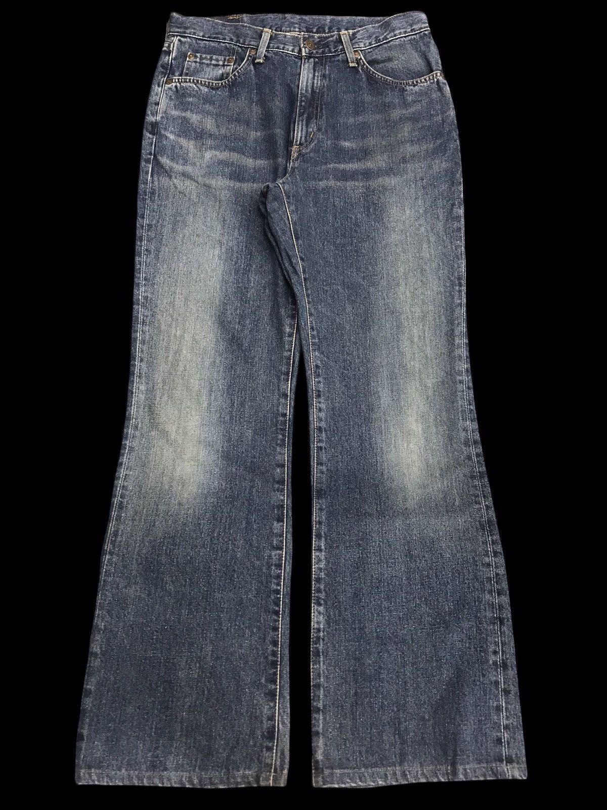 Edwin Flare🔥Edwin Flare Stylish Whiskers Jeans F20 Size US 31 - 1 Thumbnail