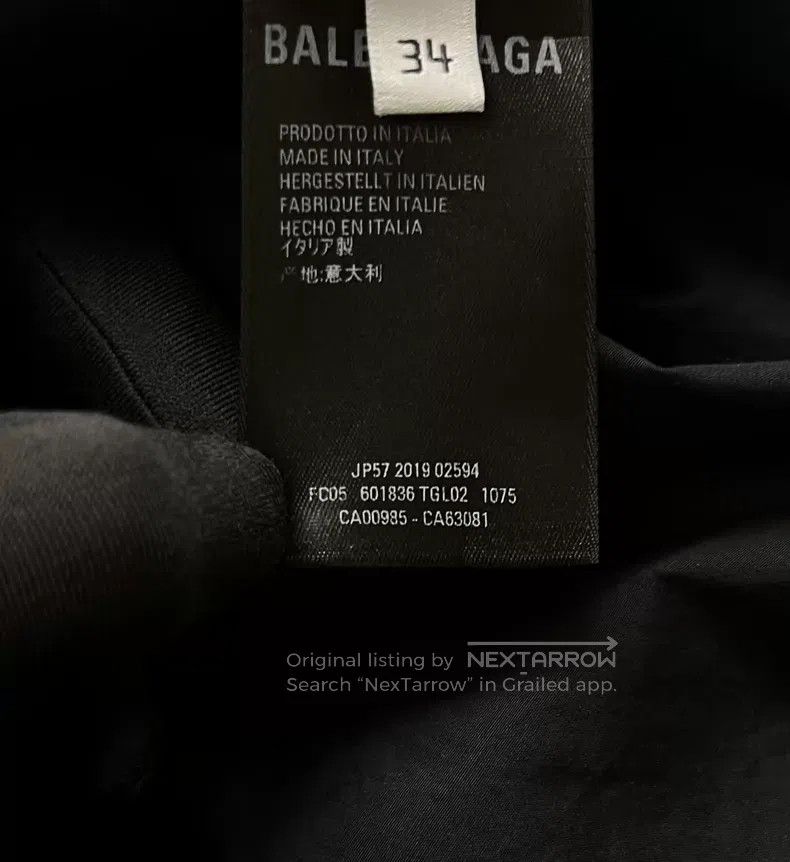 Balenciaga Balenciaga Black and Gold Double B Lock Printed Logo Overs Size XXS / US 00 / IT 34 - 4 Thumbnail