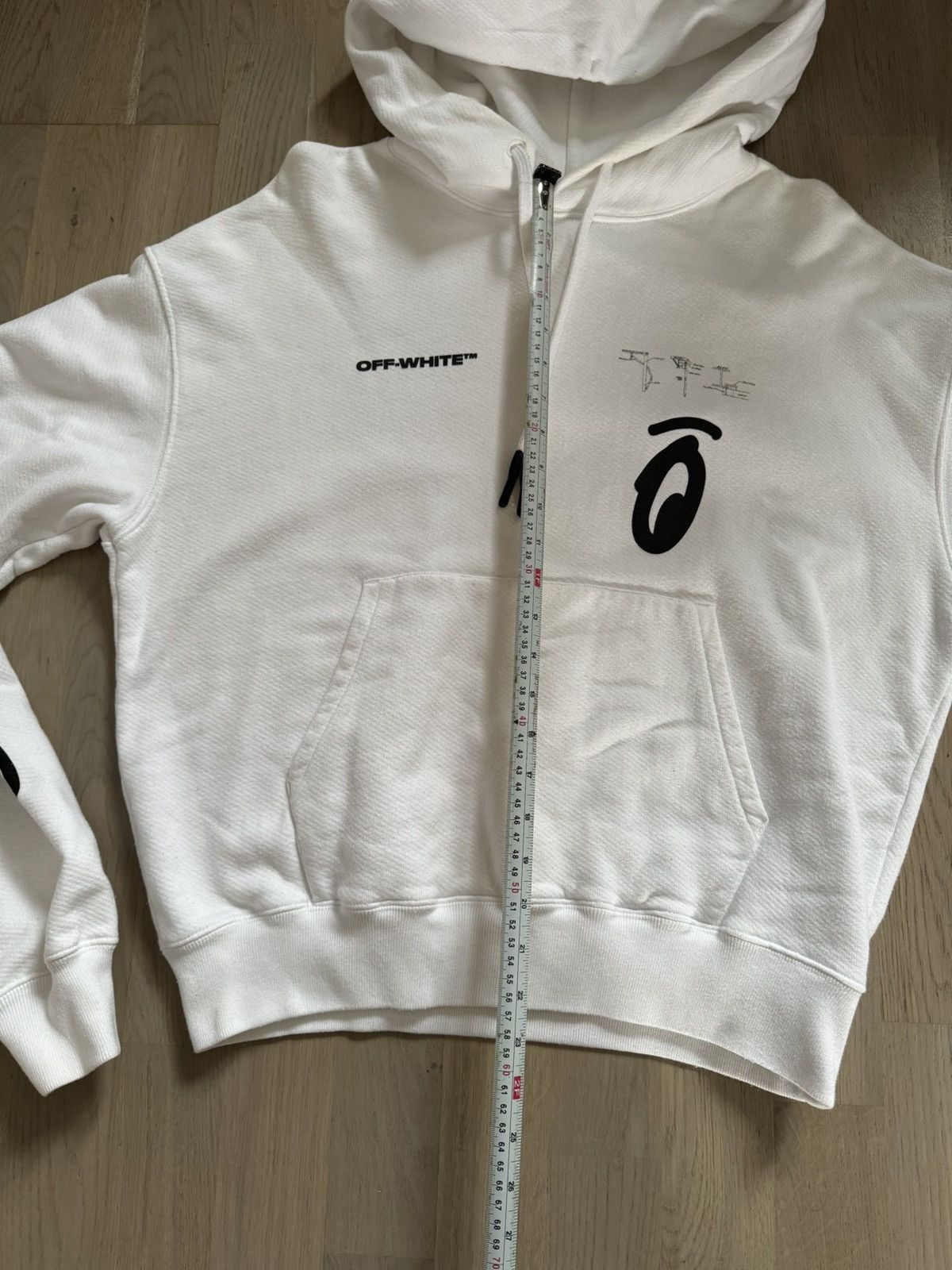 Off-White OFF-WHITE hoodie STUDY real tape measurements in photos Size US S / EU 44-46 / 1 - 6 Thumbnail