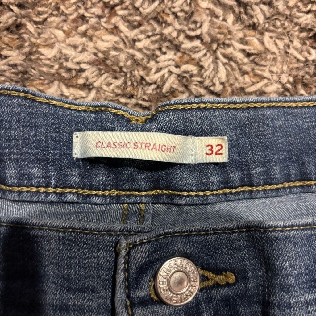 Levi's Levi's Women's Classic Straight Jeans Size 32" / US 10 / IT 46 - 2 Thumbnail