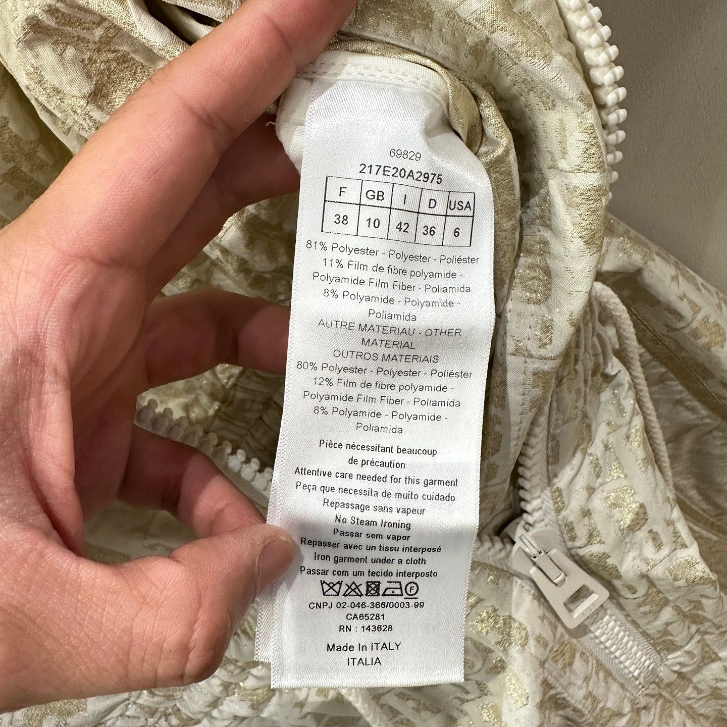Christian Dior Monsieur Dior apr219 all-over Oblique hooded jumpsuit 38 polyester Size 27" / US 4 / IT 40 - 4 Thumbnail