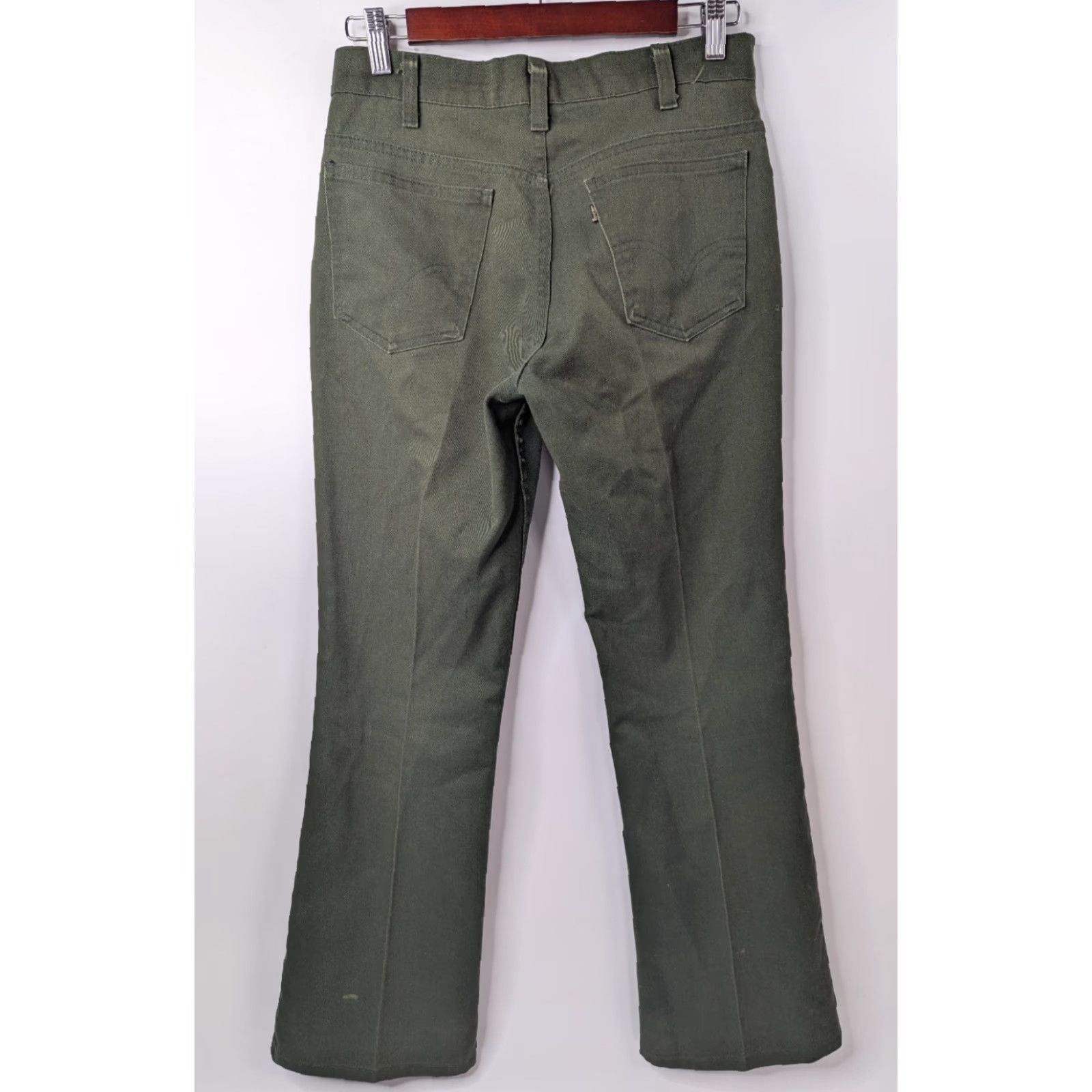 Levi's Vintage Levi's 517 Sta-Prest Men’s Pants 29x30 Green Chino 70s Talon Distressed Size US 29 - 6 Thumbnail