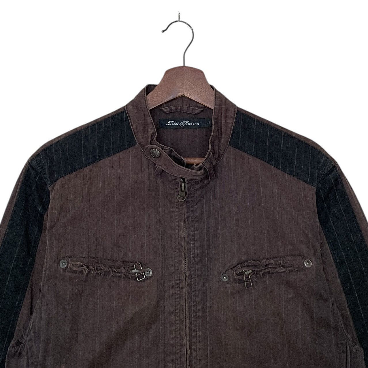 Japanese Brand × Tornado Mart × Vintage Vintage Japanese Brand Root Three Style Zipper Jacket 2000s Size US L / EU 52-54 / 3 - 3 Thumbnail