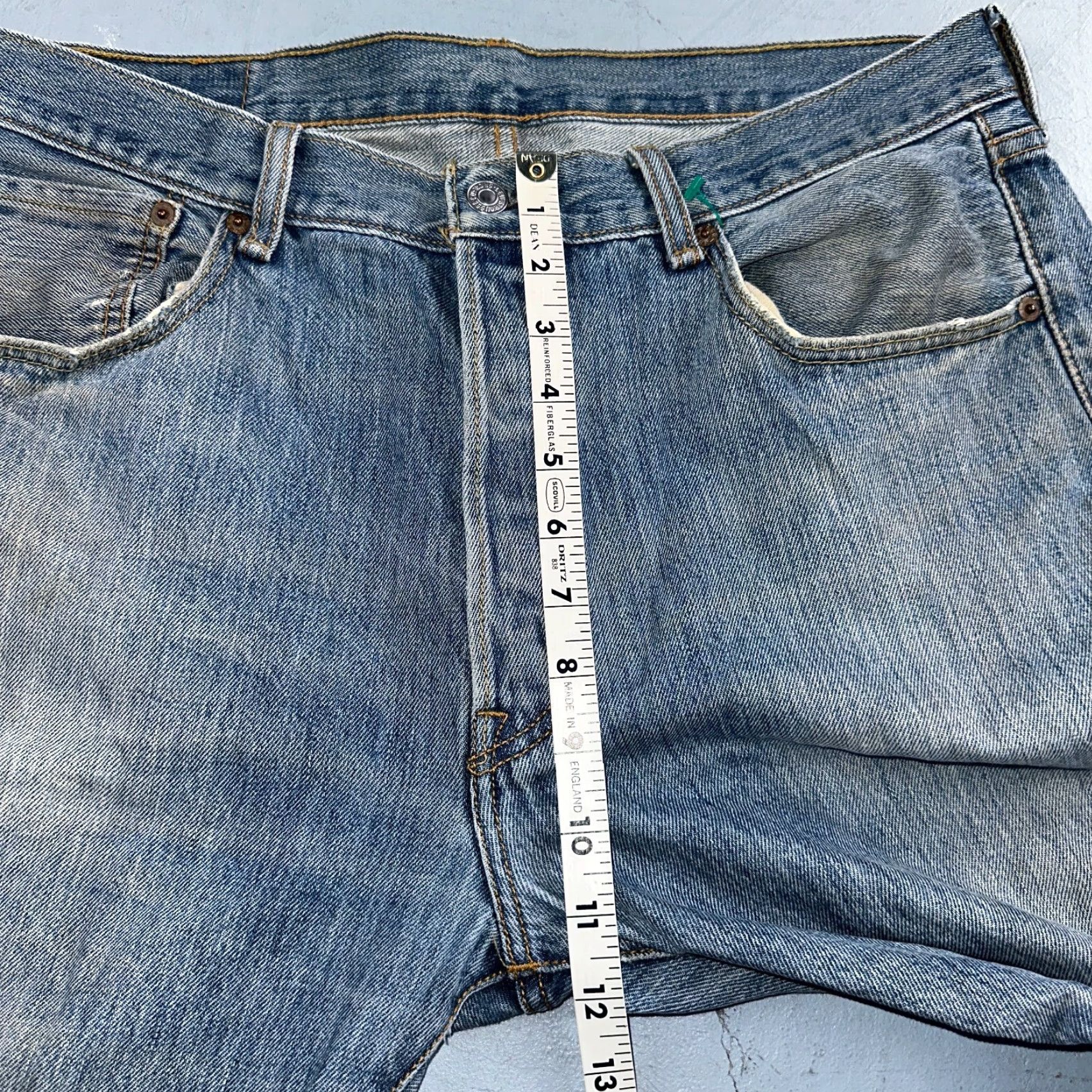 Levi's Levi's 501 Vintage Straight Jeans Blue Light Wash 35x34 Men Regular 90s 501 Series Comfort Jeans Size US 35 - 7 Thumbnail
