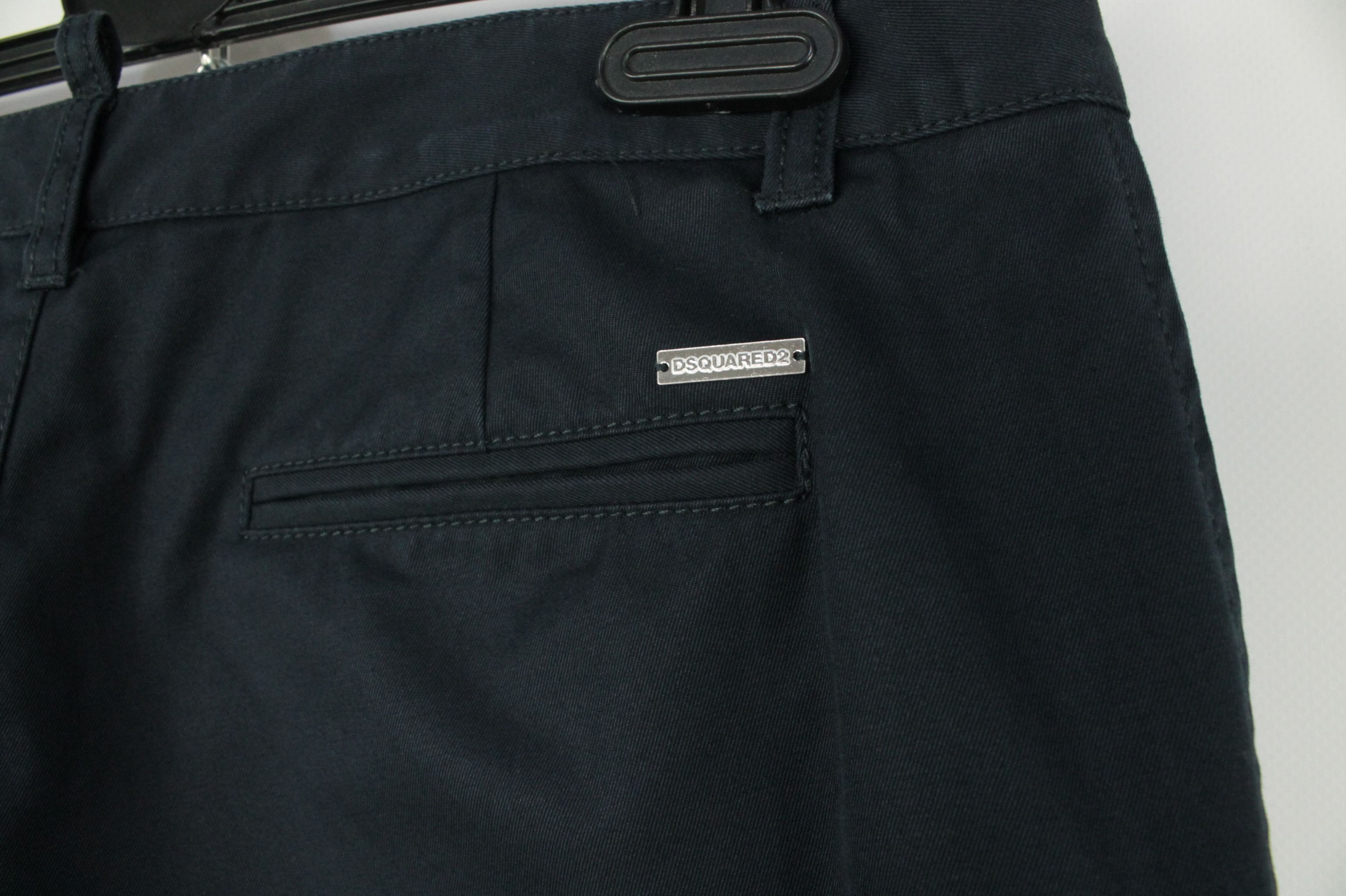 Dsquared2 Dsquared2 Navy Twill Cotton Cropped Chino Pants Women's Size 27" / US 4 / IT 40 - 7 Thumbnail