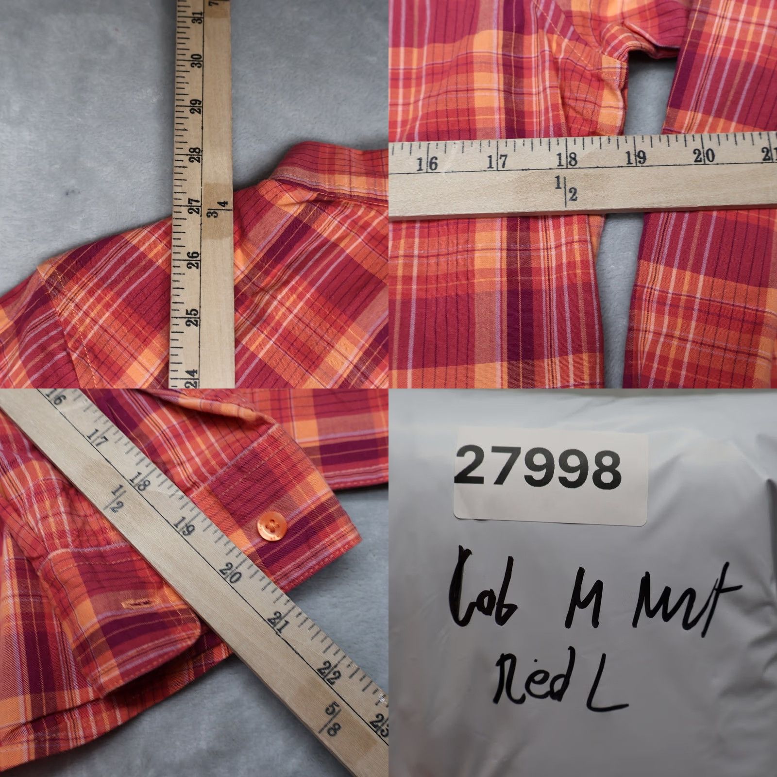 Vintage Cabela's Shirt Womens M Red Plaid Cobble Creek Long Sleeve Button Up NEW Size M / US 6-8 / IT 42-44 - 9 Thumbnail