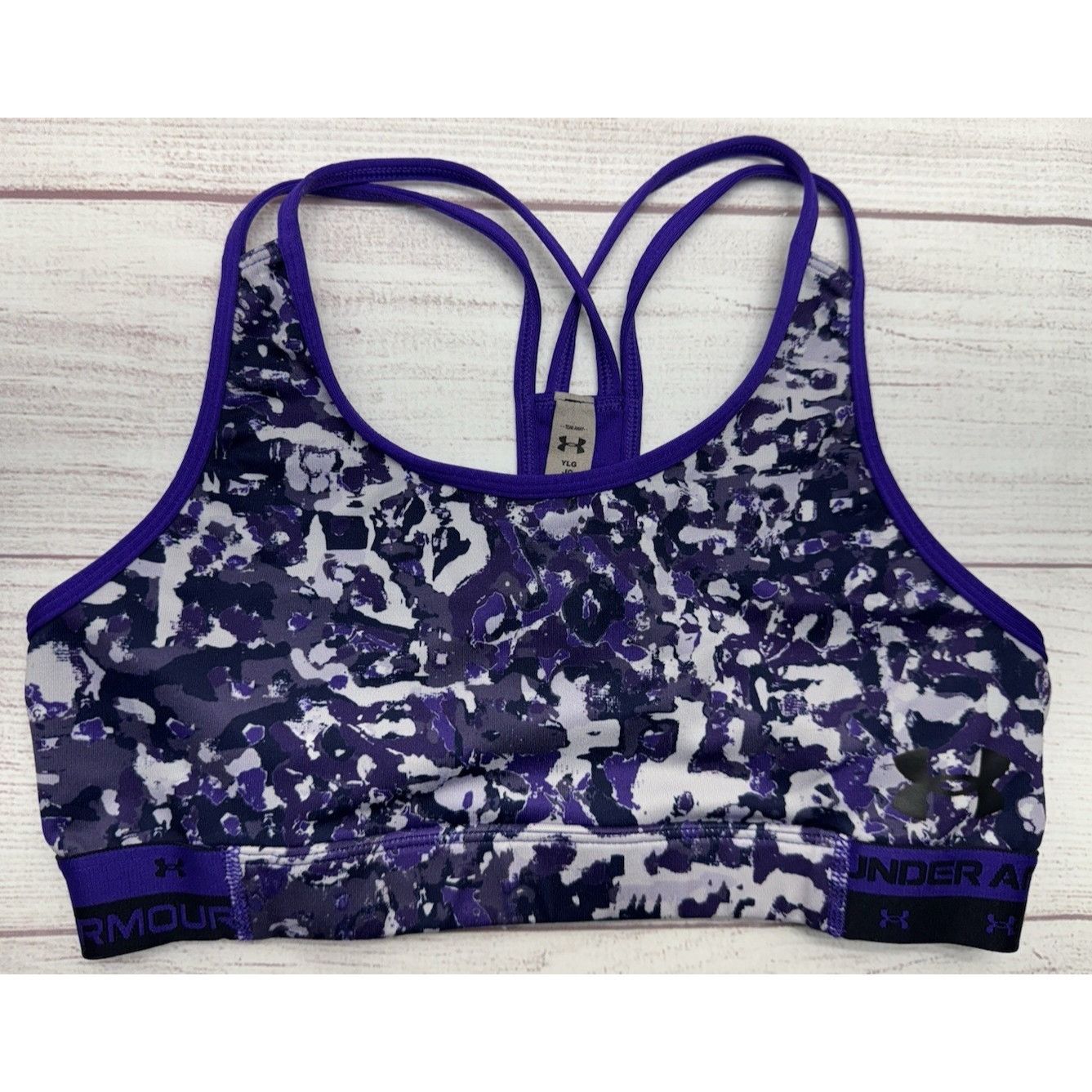 Under Armour UNDER ARMOUR Girls Youth Sports Bra Blue & Purple (L) Compre Size ONE SIZE - 3 Thumbnail