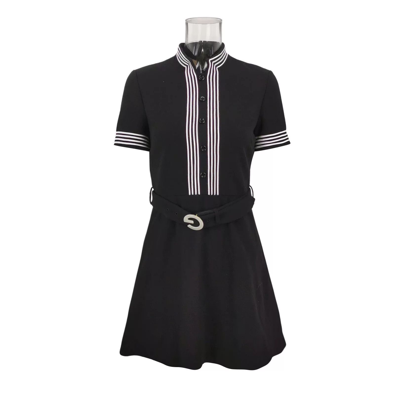 Gucci Gucci Black Classic Striped Wool Dress Size XS / US 0-2 / IT 36-38 - 1 Thumbnail