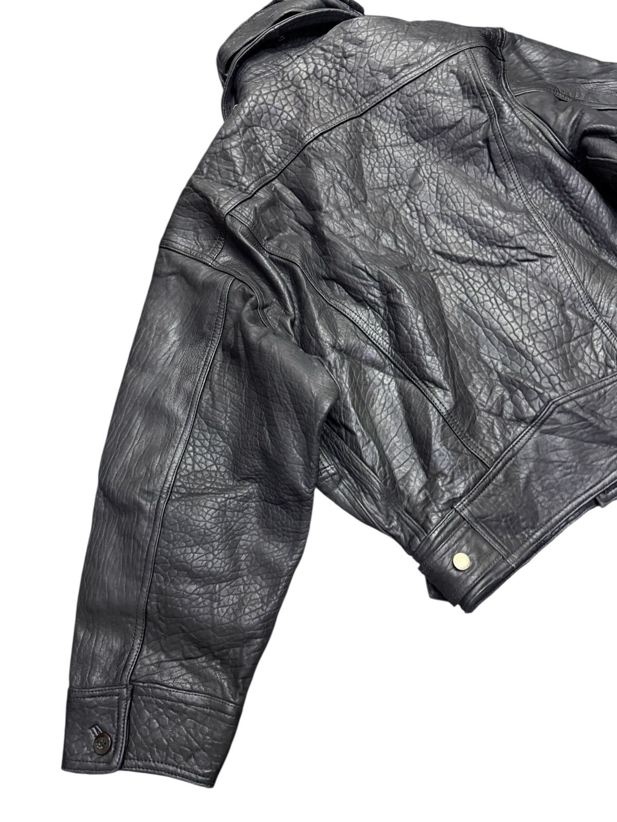 Gemma.H Uomo Vintage 80s Pure Sheepskin Leather Uno Uomo Biker Jacket Size US L / EU 52-54 / 3 - 7 Thumbnail