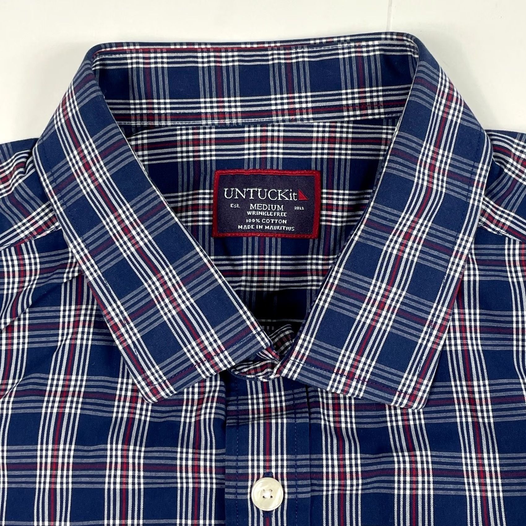 UNTUCKit UNTUCKit Shirt - Mens Medium Blue Long Sleeve Button-Up - Preppy Casual Size US M / EU 48-50 / 2 - 7 Thumbnail