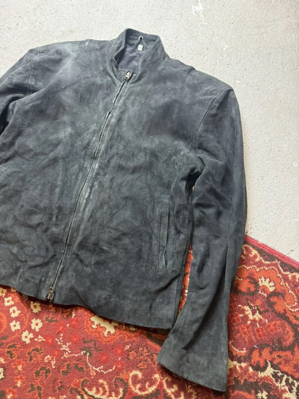 Vintage Vintage Y2K Black Leather Suide Opium Hearts Style Jacket Size US XL / EU 56 / 4 - 2 Thumbnail