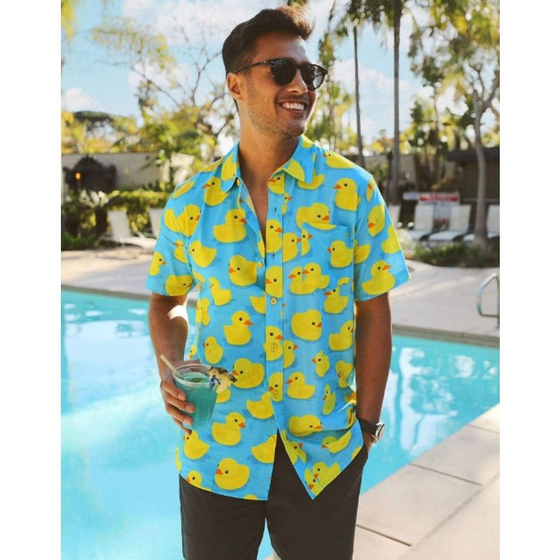 Tipsy Elves Tipsy Elves Rubber Ducky Hawaiian Shirt Size Large NEW Size US L / EU 52-54 / 3 - 1 Thumbnail