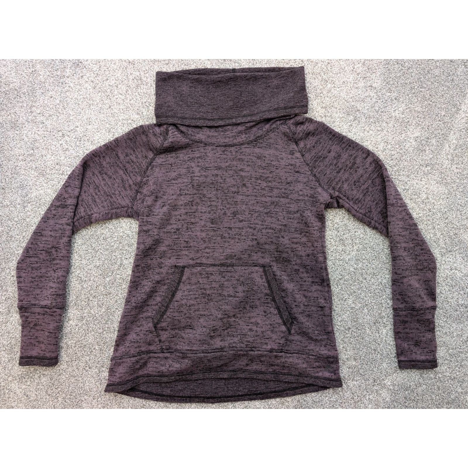 Vintage RBX Turtle Neck Sweatshirt Womens Medium Purple Long Sleeve Pullover Thumbholes Pockets Size M / US 6-8 / IT 42-44 - 2 Thumbnail