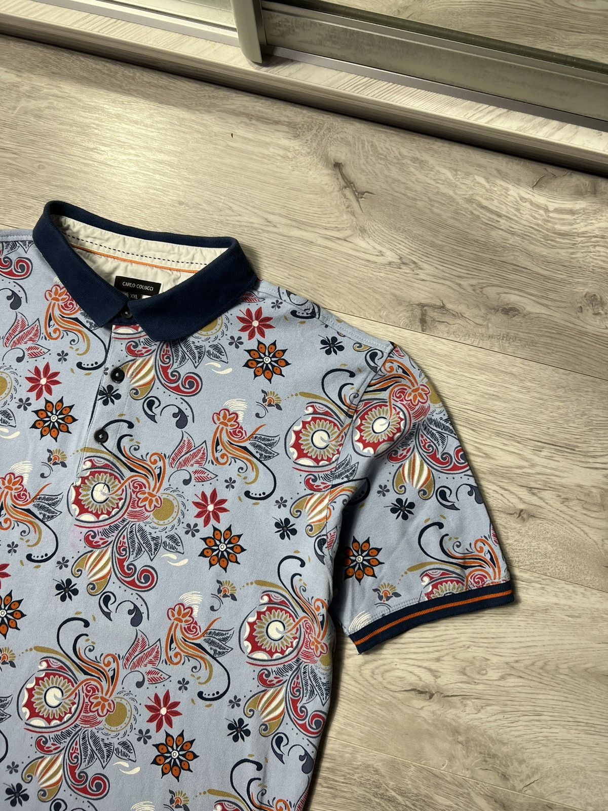 Carlo Colucci Vintage Carlo Colucci All Over Printed Polo Shirt Size US XL / EU 56 / 4 - 2 Thumbnail
