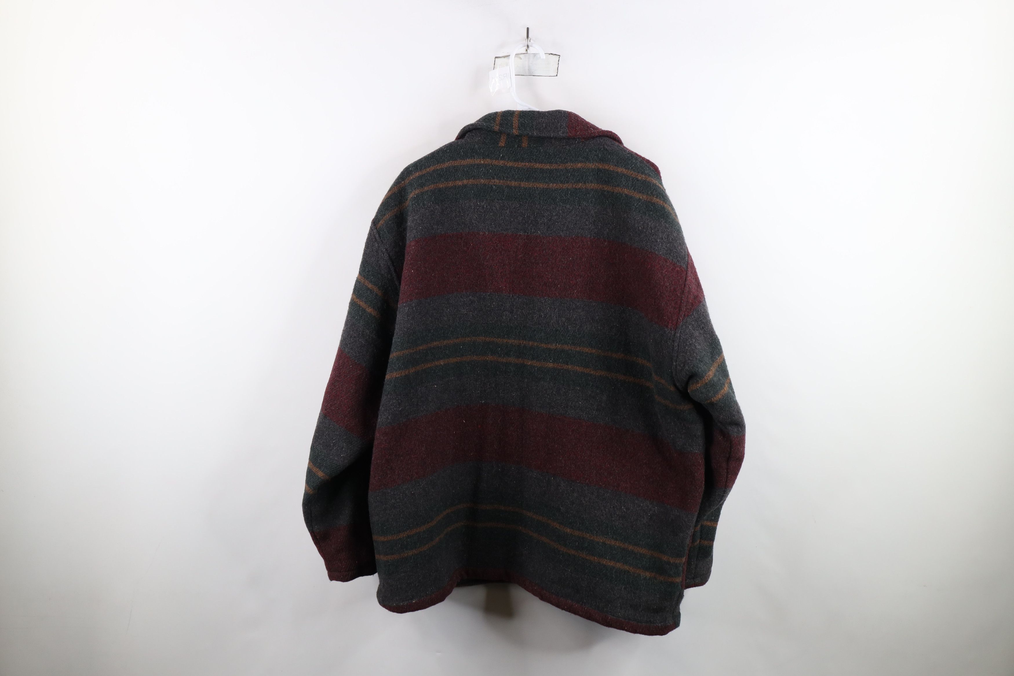 Vintage Vintage 90s Streetwear Blanket Striped Button Jacket Coat Size US L / EU 52-54 / 3 - 11 Thumbnail