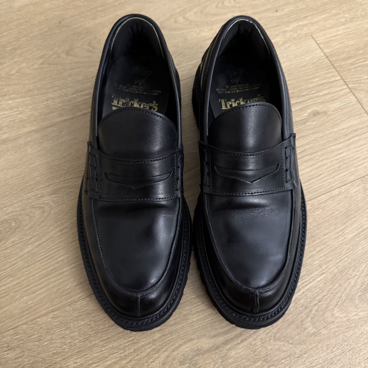 Tricker's Tricker's James Leather Penny Loafers UK6 Black Size US 7 / EU 40 - 2 Thumbnail