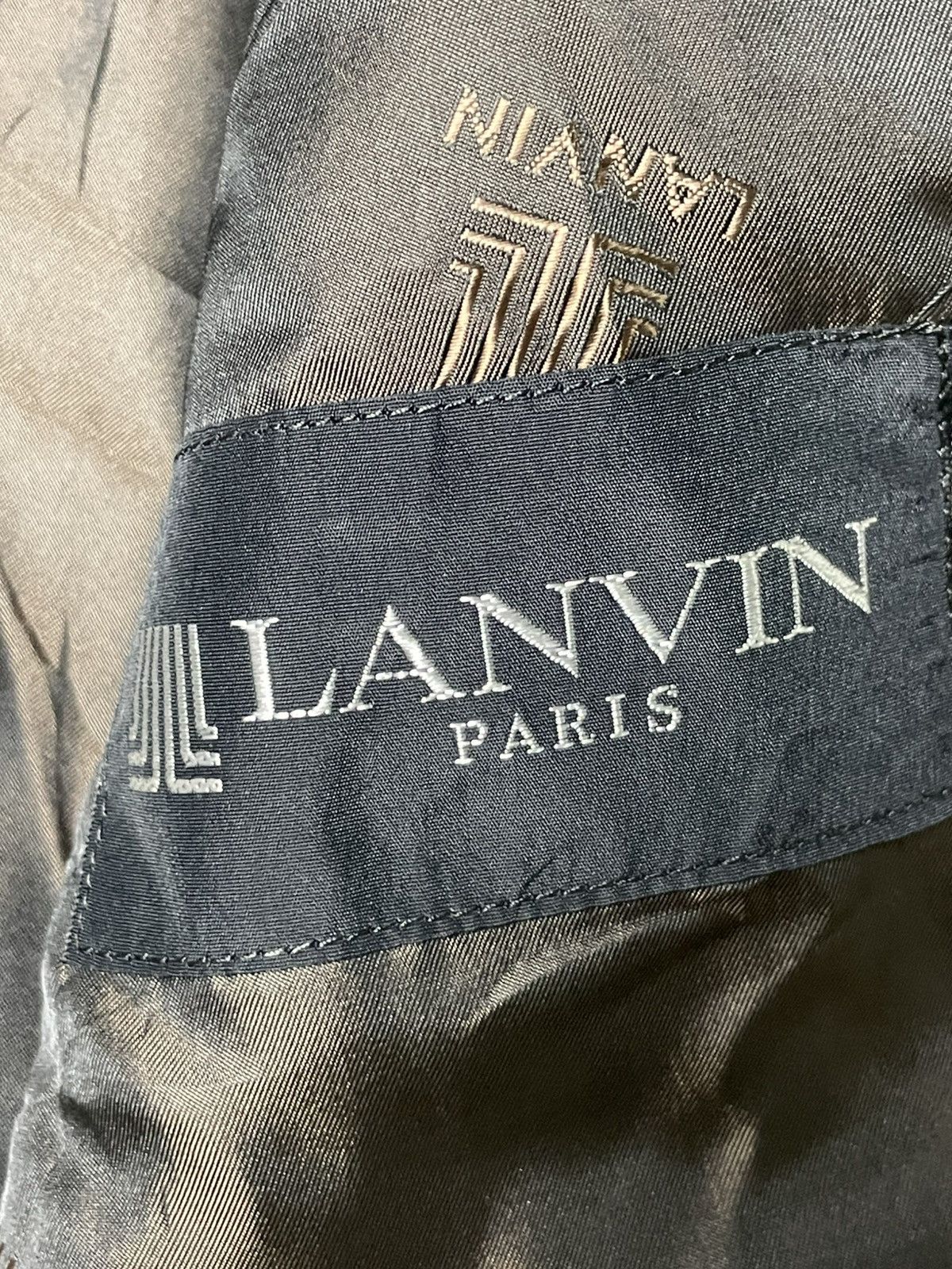 Lanvin × Vintage Lanvin Paris Textured Double Breasted Coat (55) Size US XXS / EU 40 - 8 Thumbnail